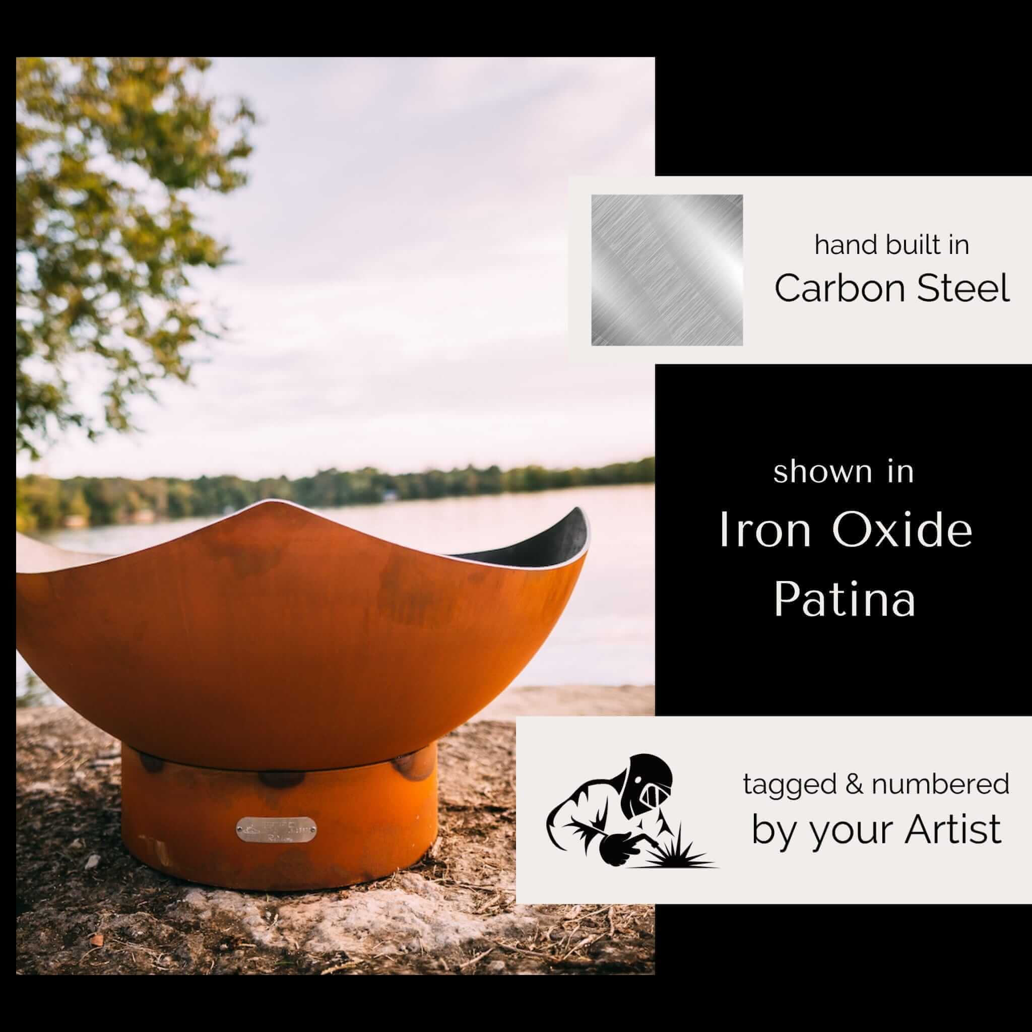 Manta Ray Wood Burning Fire Pit in Steel - Fire Pit Art