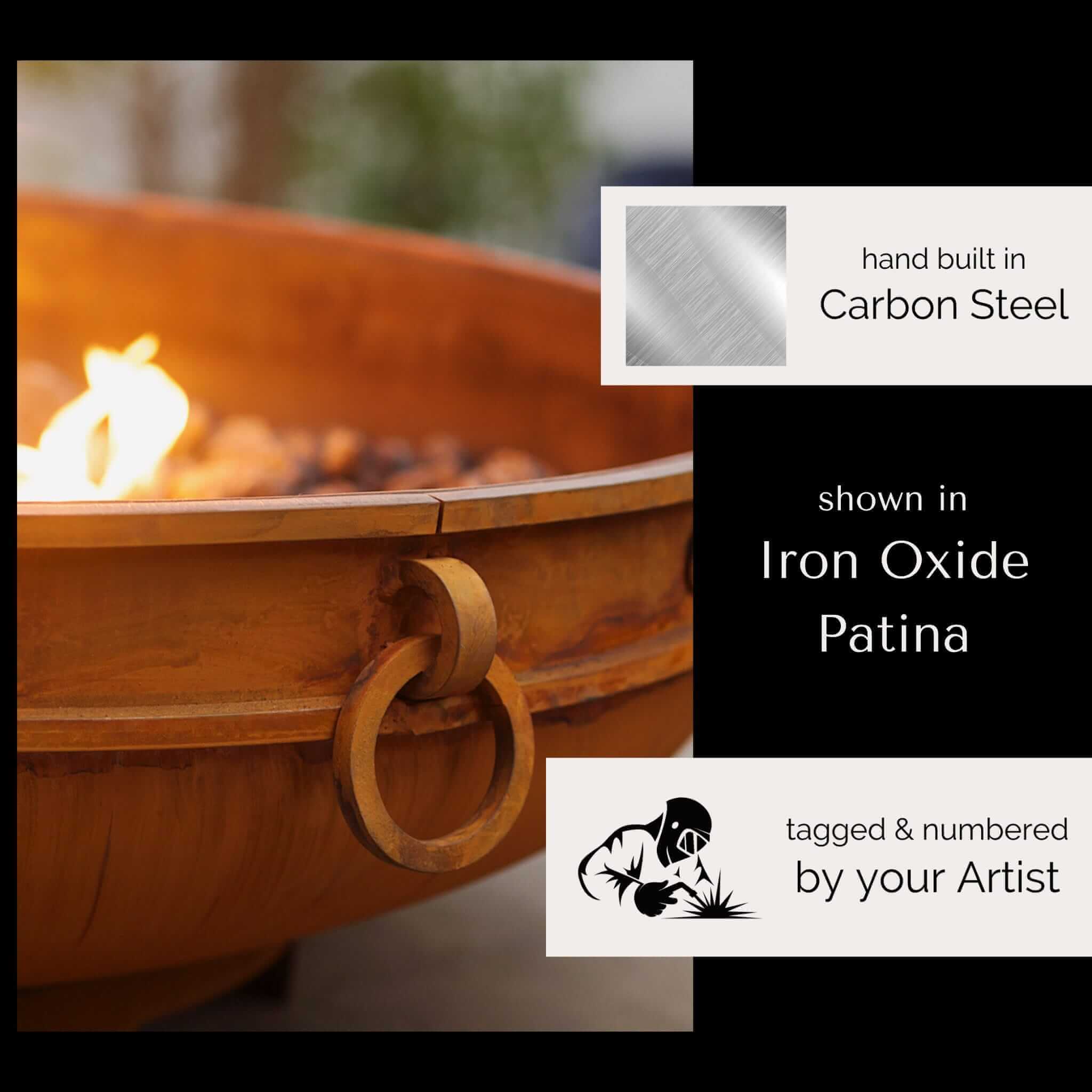 Emperor Wood Burning Fire Pit in Steel - Fire Pit Art