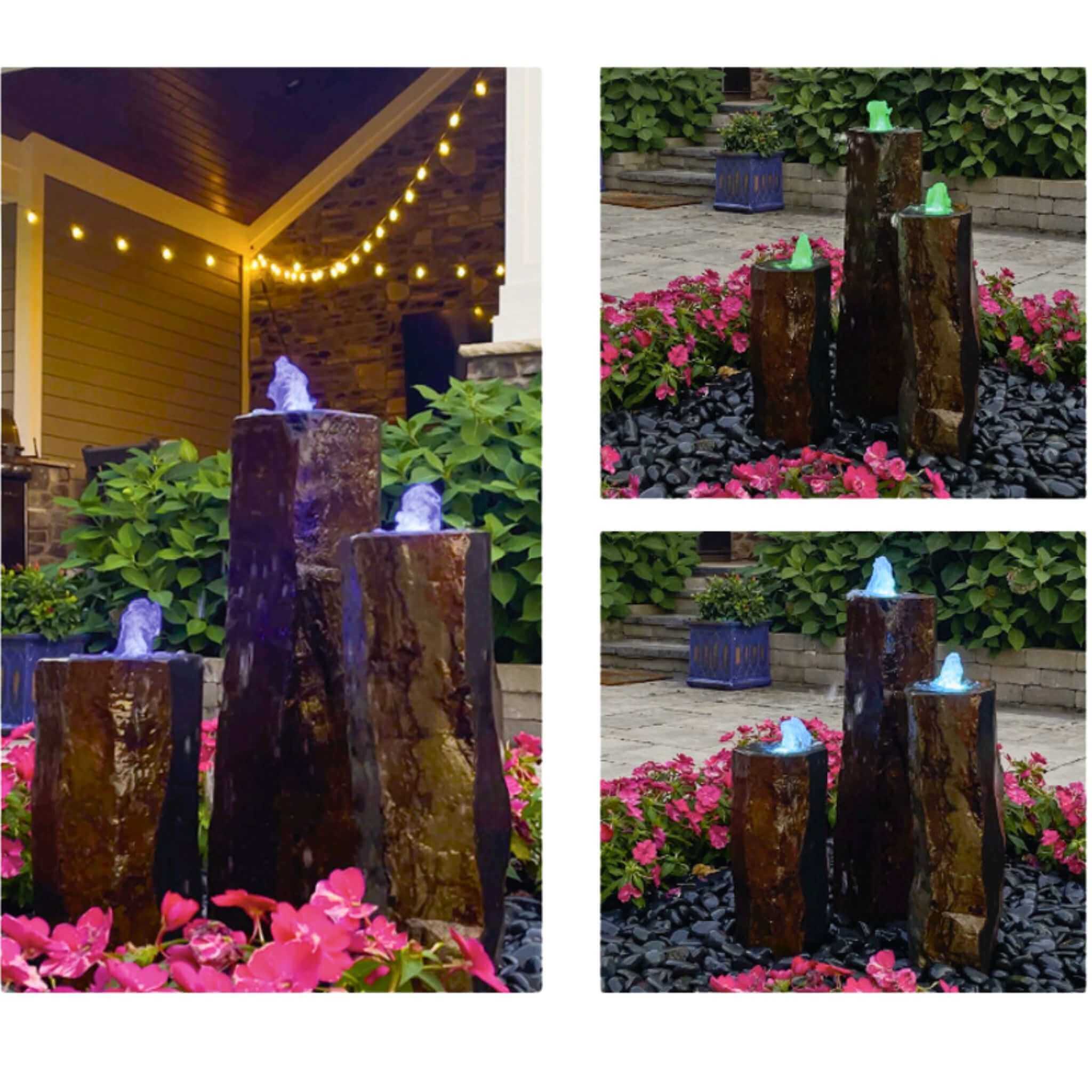 IllumiGlow® Fountain Plume Lighting 3-Bulb LED Kit - Blue Thumb Fountains