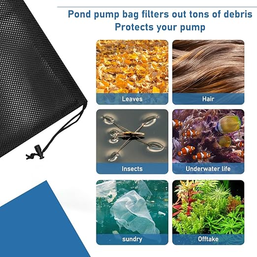Pump Mesh Filter/Barrier Bag - 2 Pack by EQINI