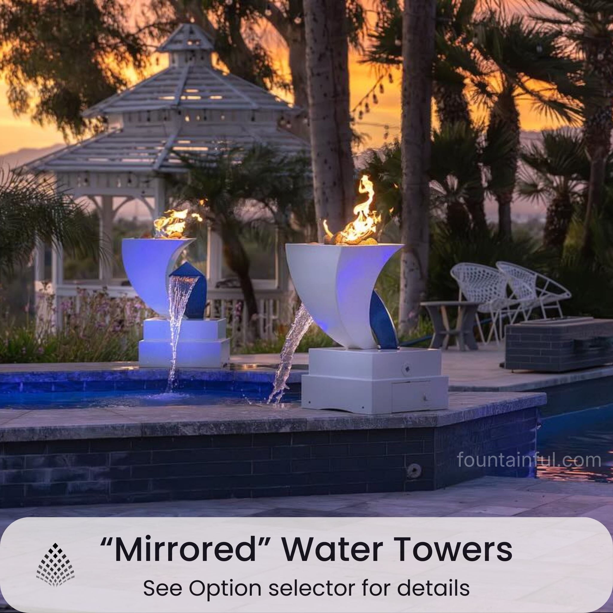 Designer Series #12 Steel Fire & Water Feature - Outdoor Plus
