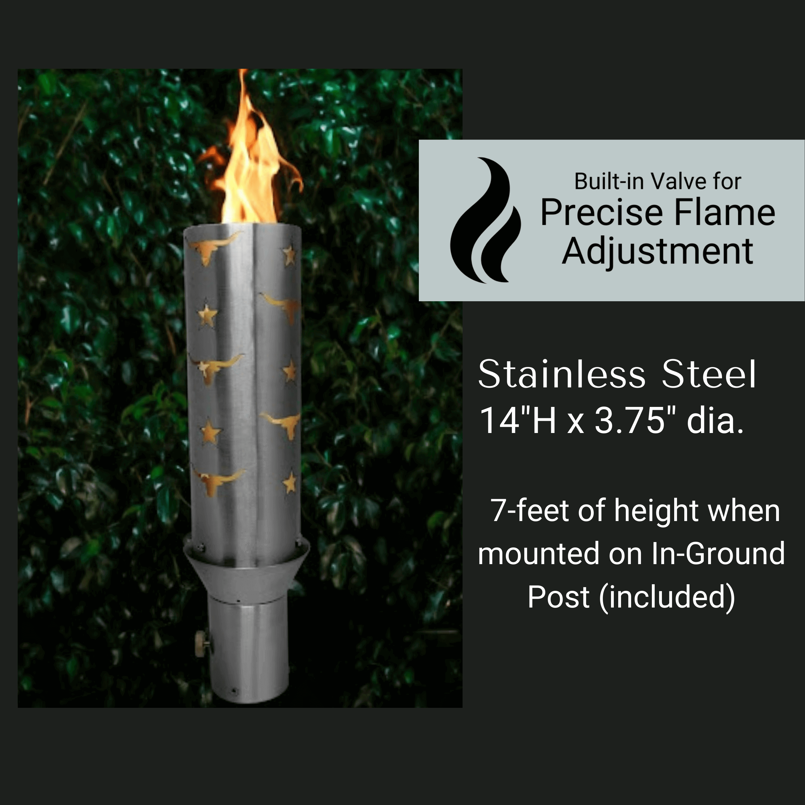 Bull & Star Fire Torch - Stainless Steel - The Outdoor Plus