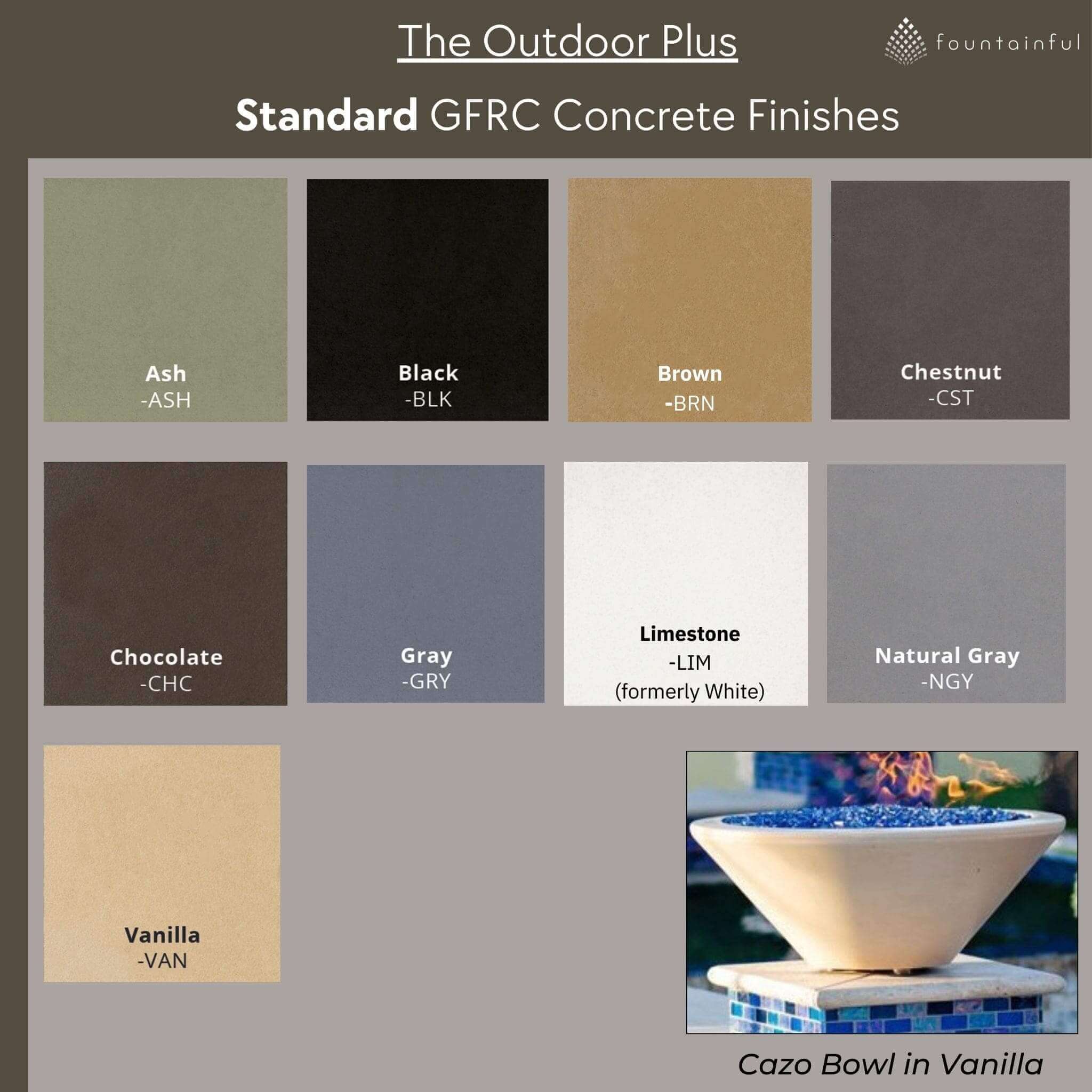 Luna Concrete Fire & Water Bowl - The Outdoor Plus