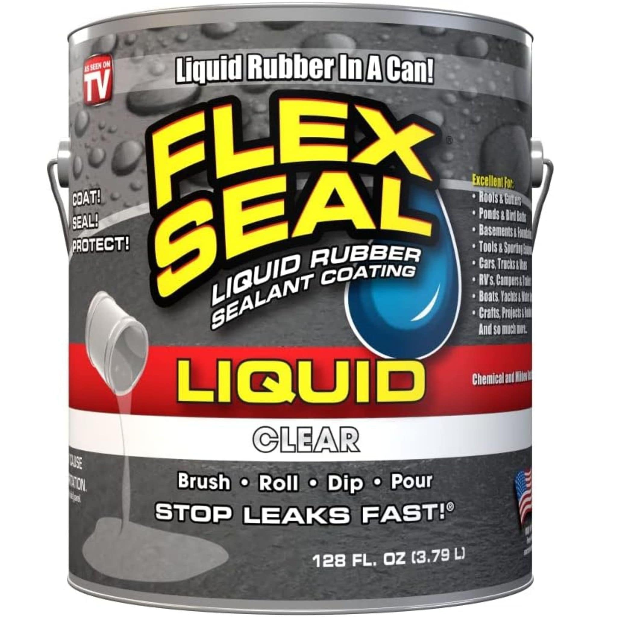 Flex Seal Liquid - 1 Gallon Clear Sealant