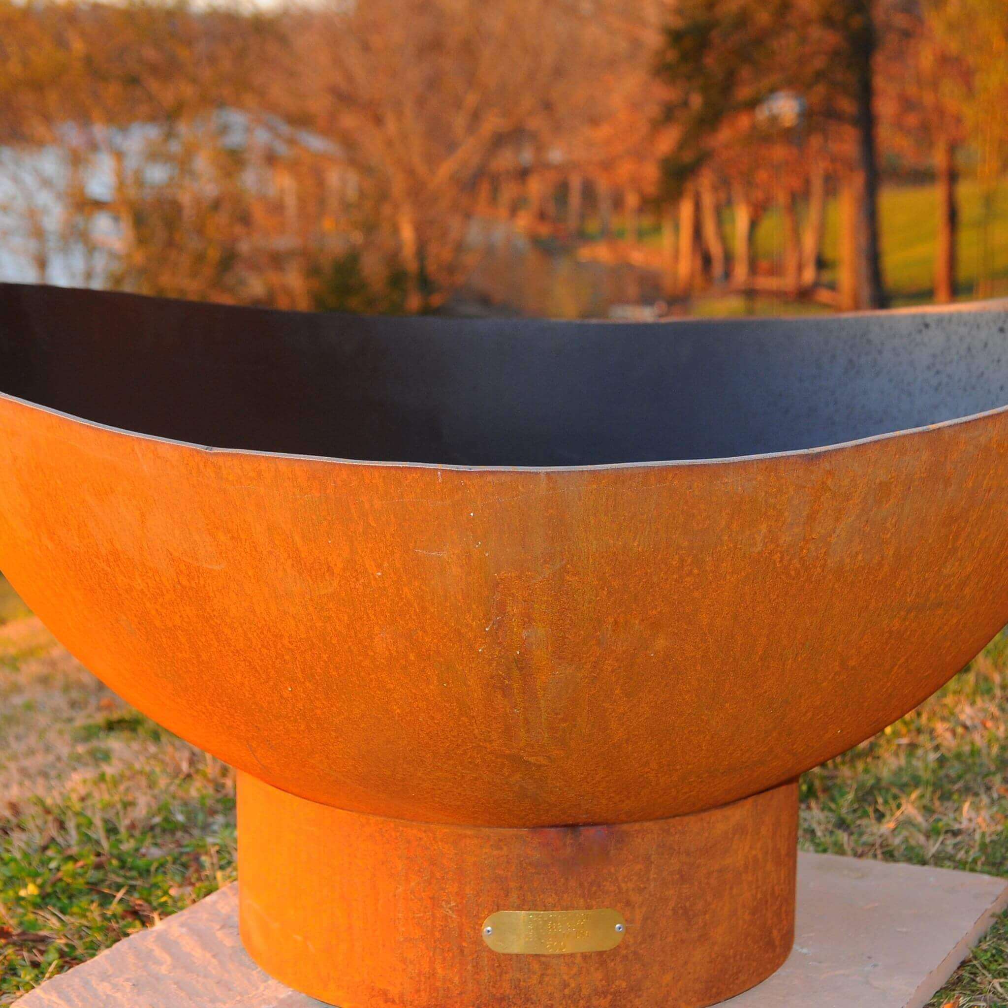 Limestone Fire Pit Base - Crab Orchard Flagstone - Fire Pit Art