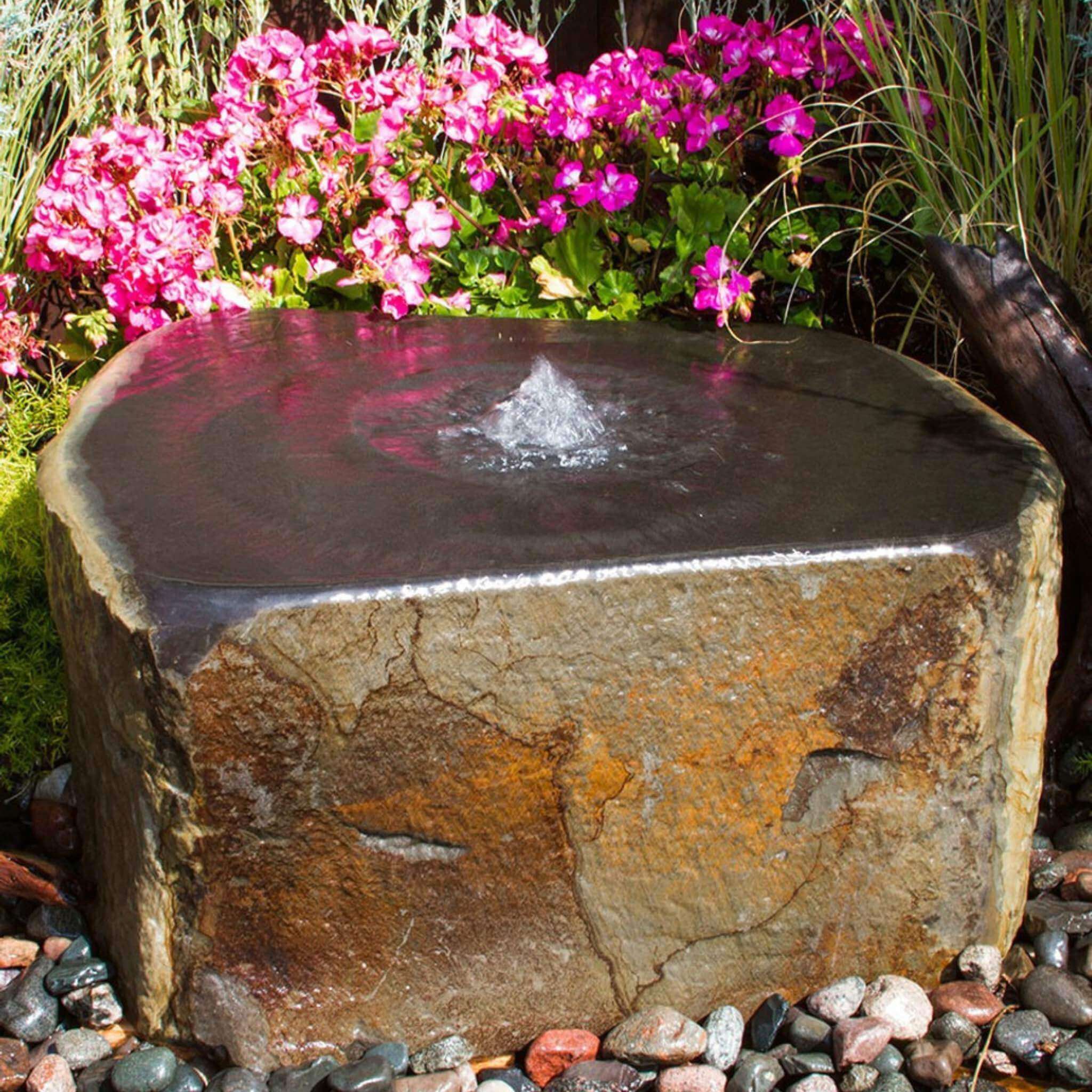 Basalt Block Fountain "Keki" - Complete Kit - Blue Thumb
