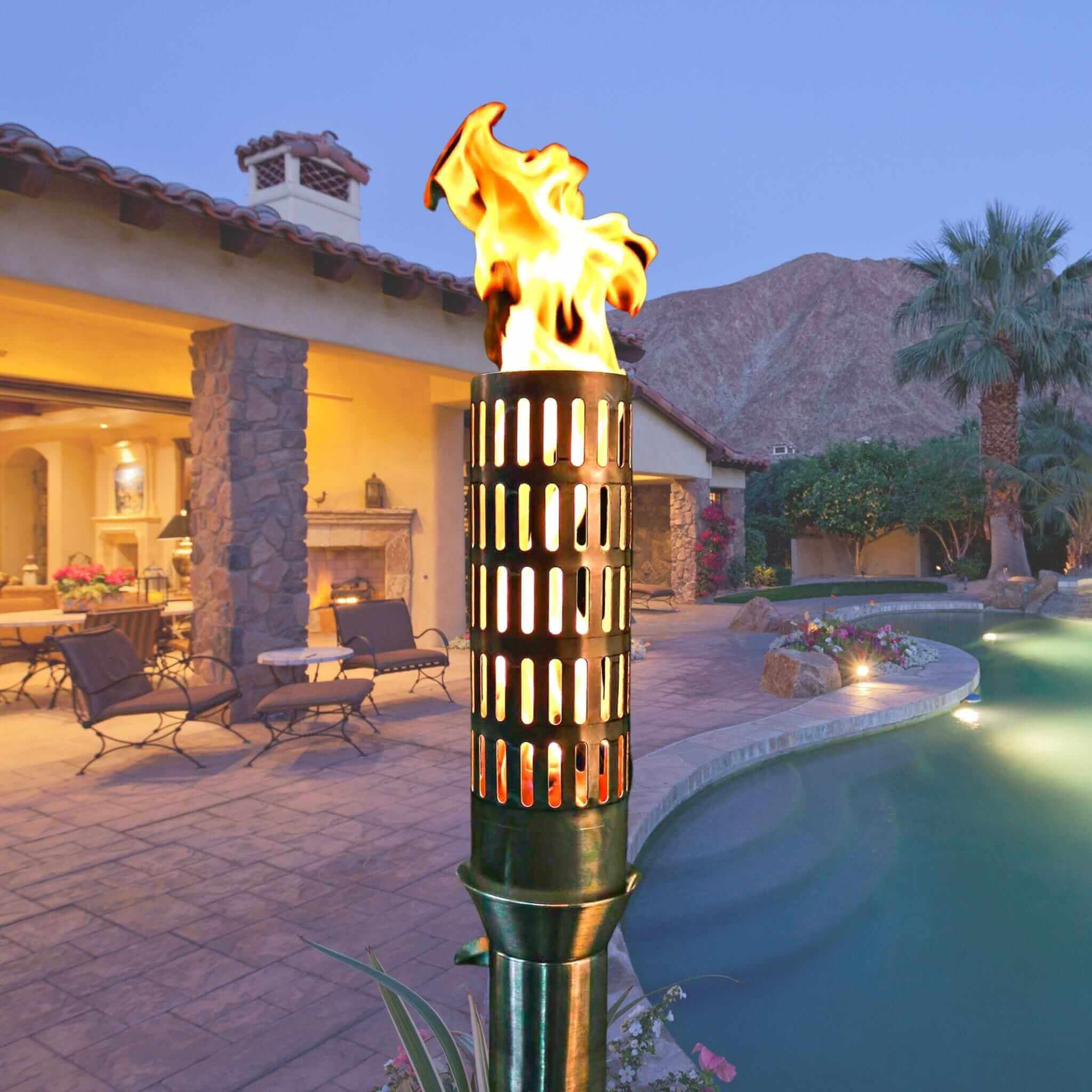 Vent Fire Torch COMPLETE KIT - Stainless Steel - The Outdoor Plus