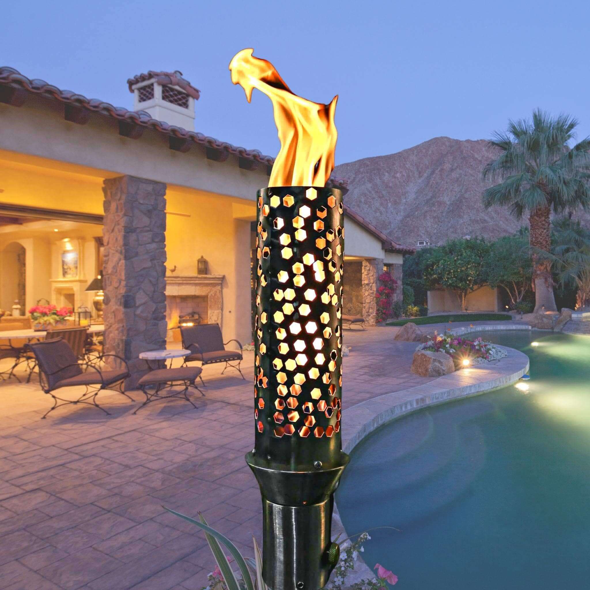 Honeycomb Fire Torch COMPLETE KIT - Stainless Steel - The Outdoor Plus