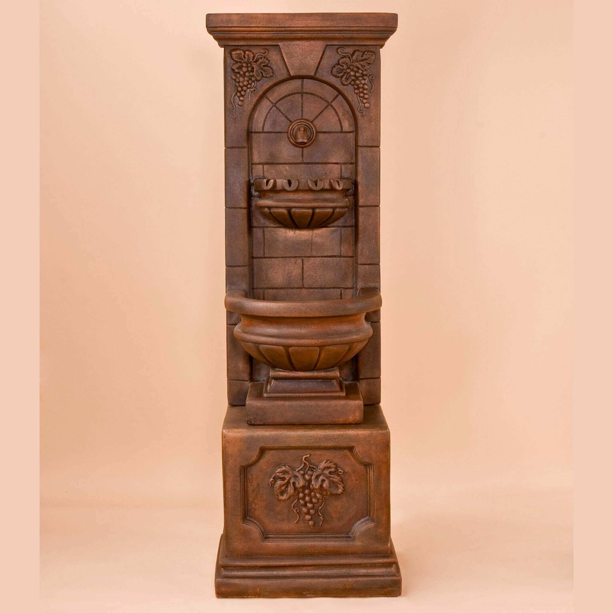 St. Helena Concrete Wall Fountain w/Base - Giannini #1577