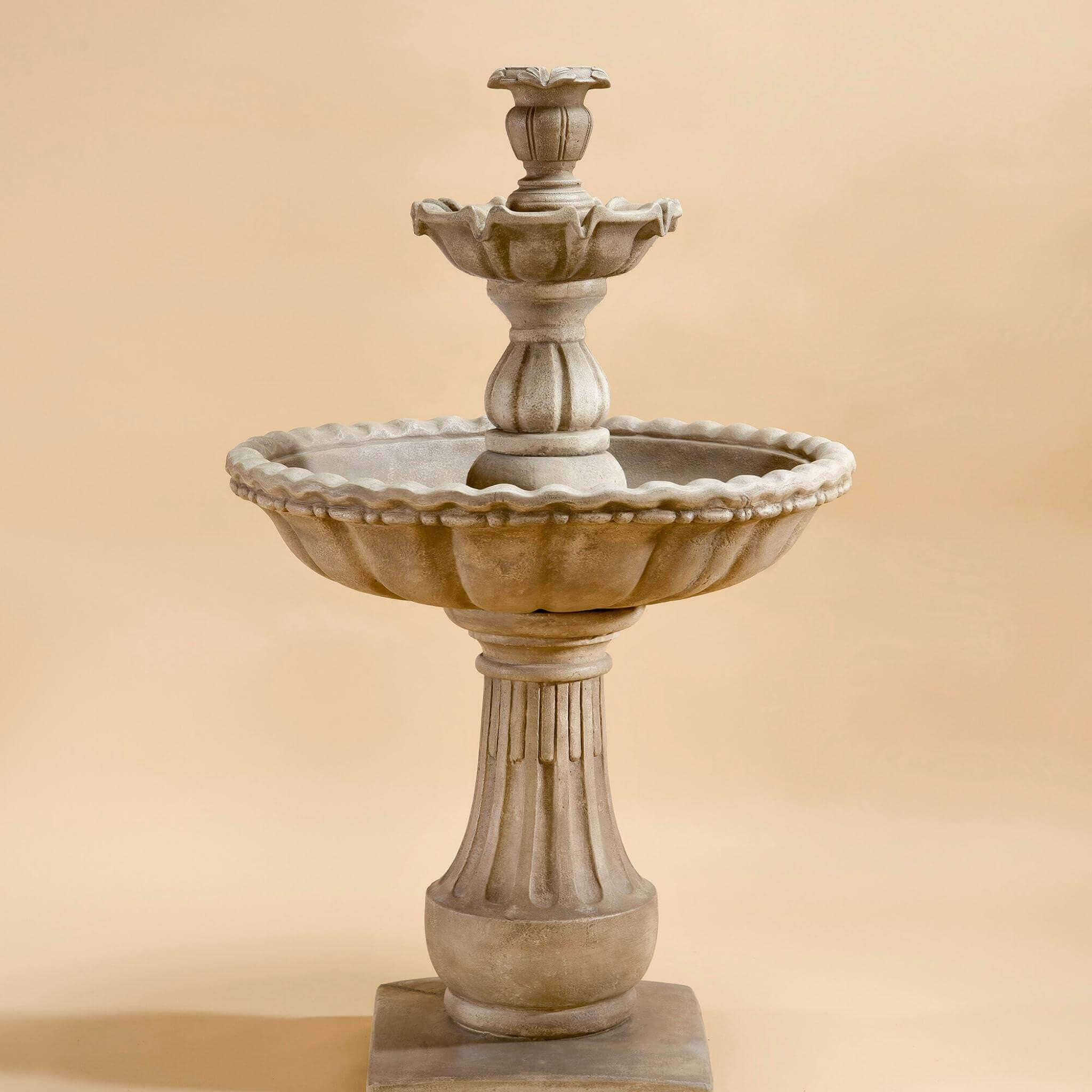 Gaetana 2-Tier Concrete Fountain - Giannini #1671