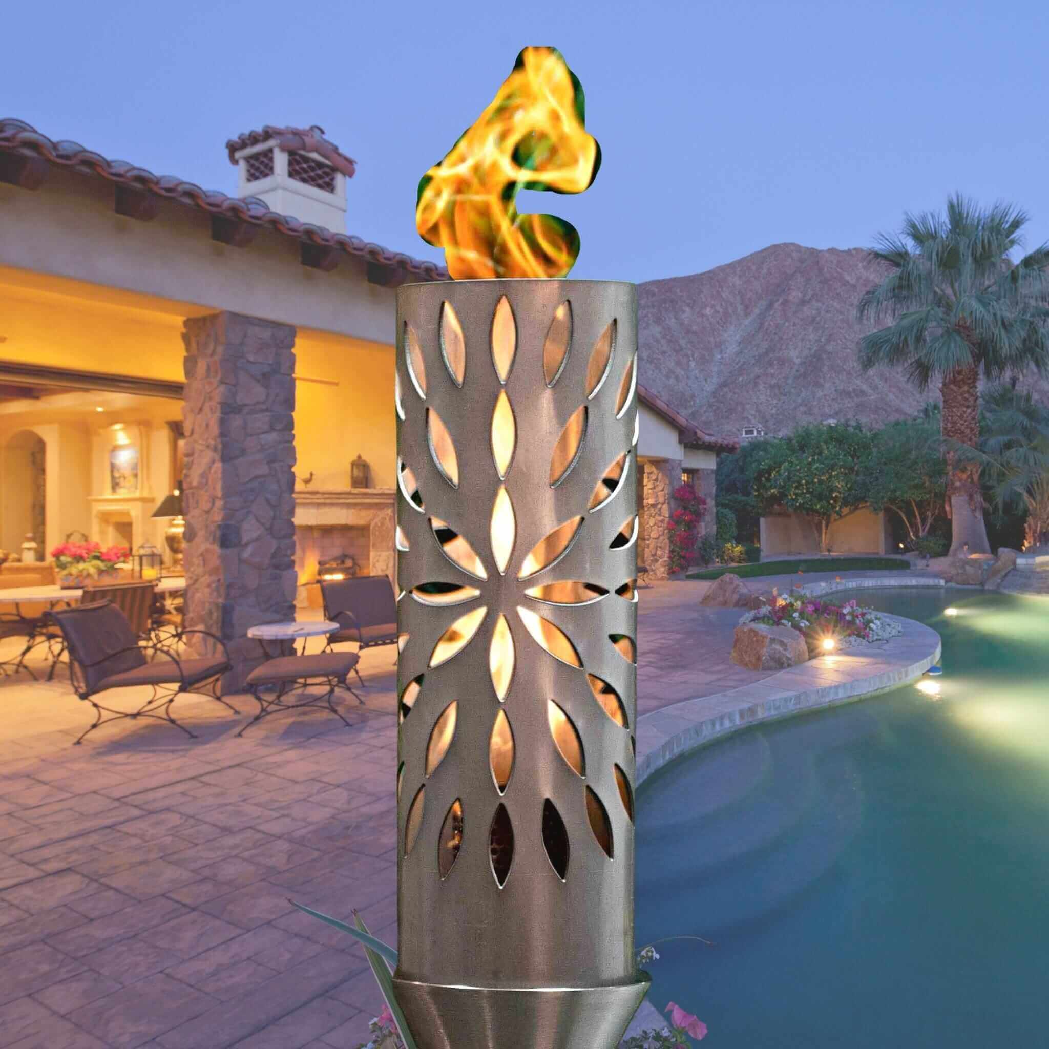 Natural Gas Outdoor Torches Gas Tiki Torches | Tropical Flame Charm