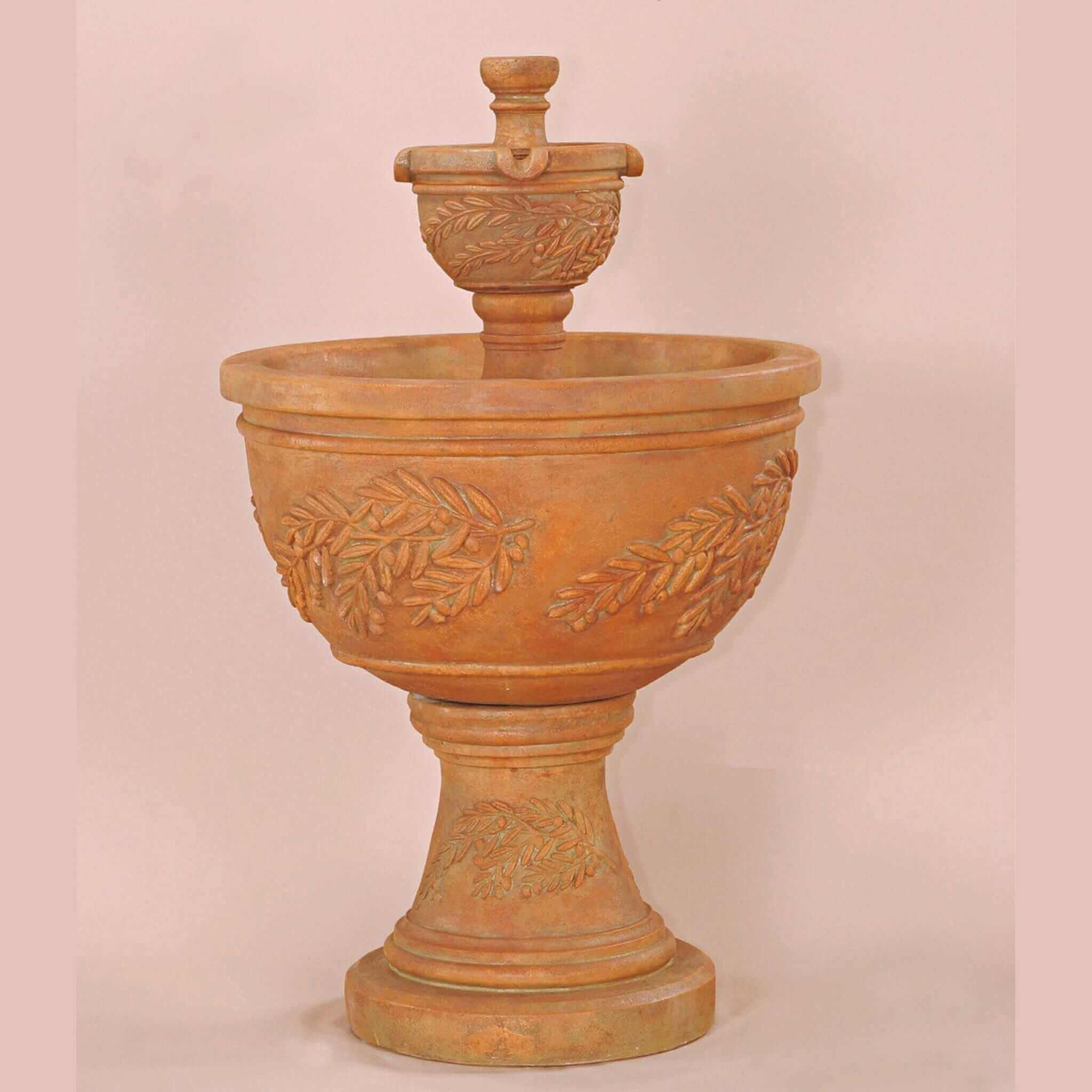 Oliva 2-Tier Concrete Fountain - Giannini #1129