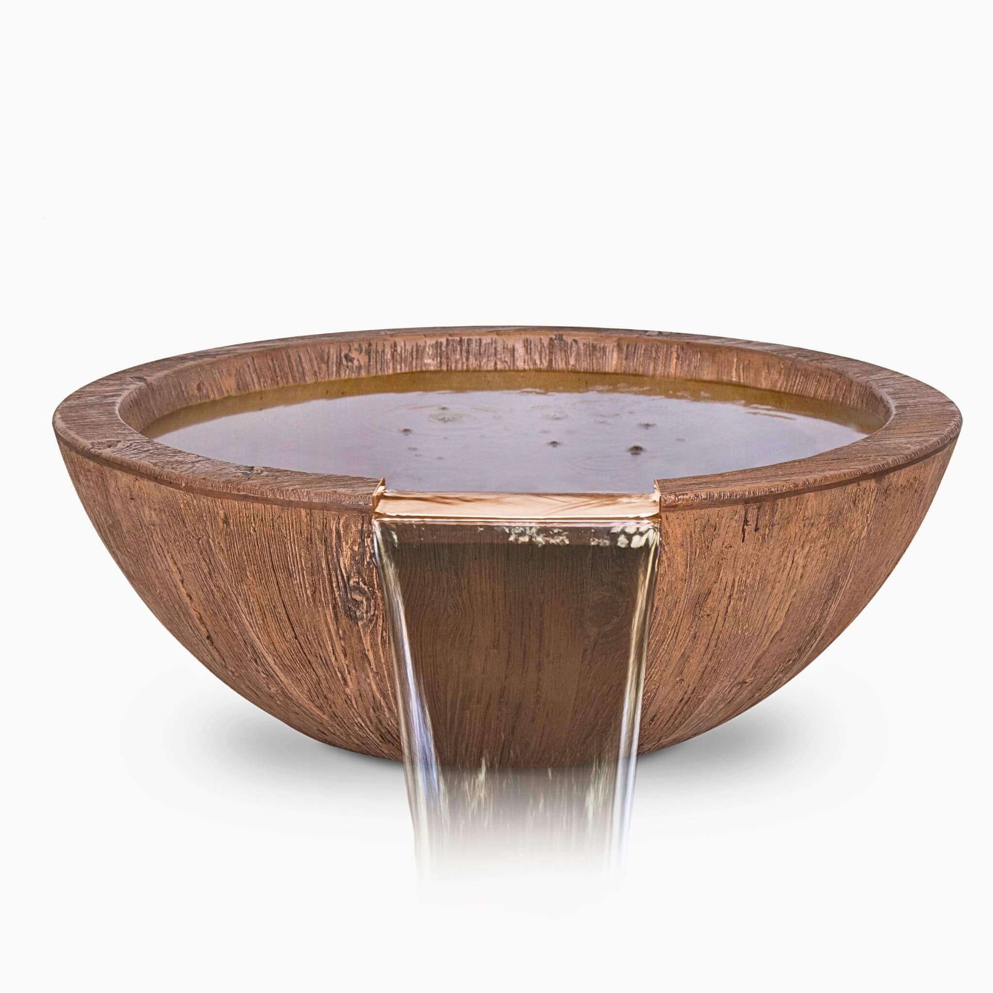 "Sedona" Wood Grain Concrete Water Bowl - The Outdoor Plus