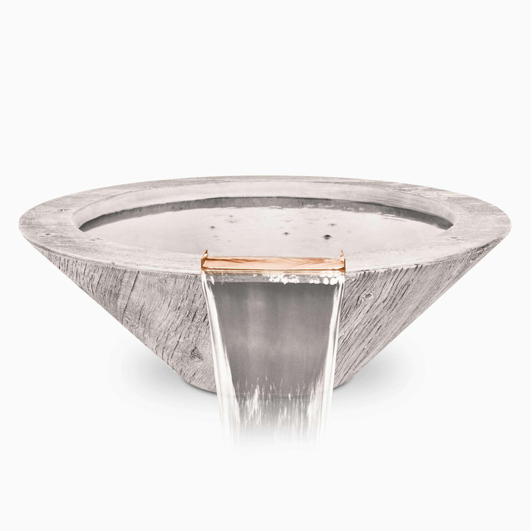 "Cazo" Wood Grain Concrete Water Bowl - The Outdoor Plus