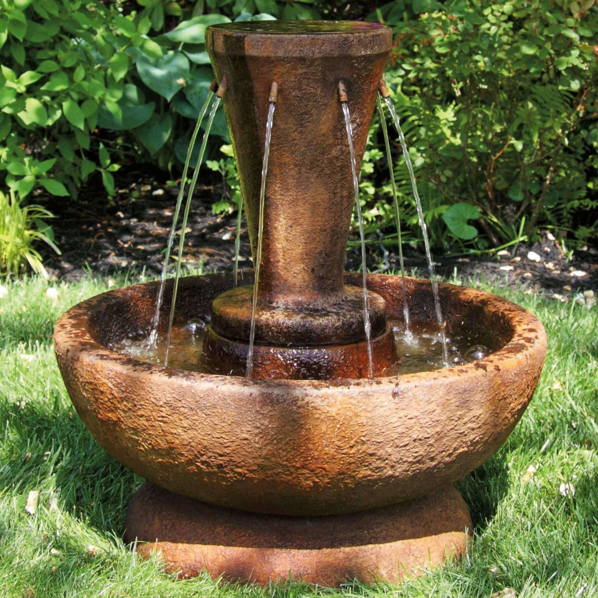 Falling Waters Concrete Fountain - Massarellis #3753