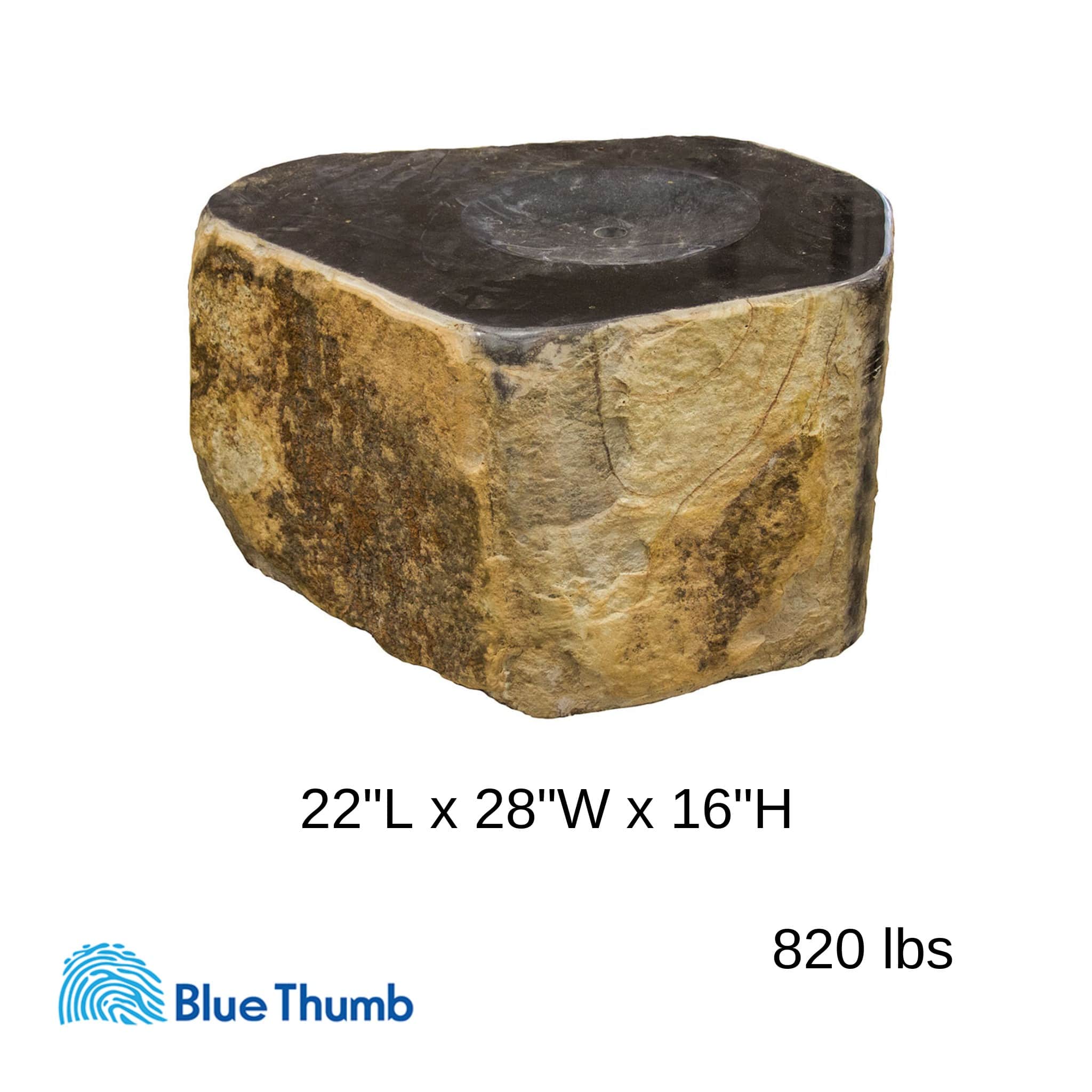 Basalt Block Fountain "Keki" - Complete Kit - Blue Thumb