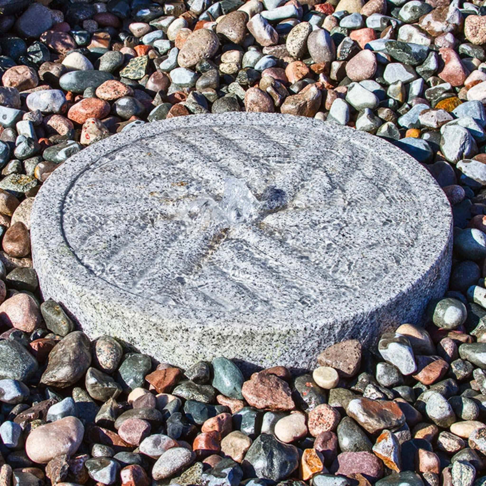 Granite Millstone "Angled" Fountain - Complete Kit - Blue Thumb