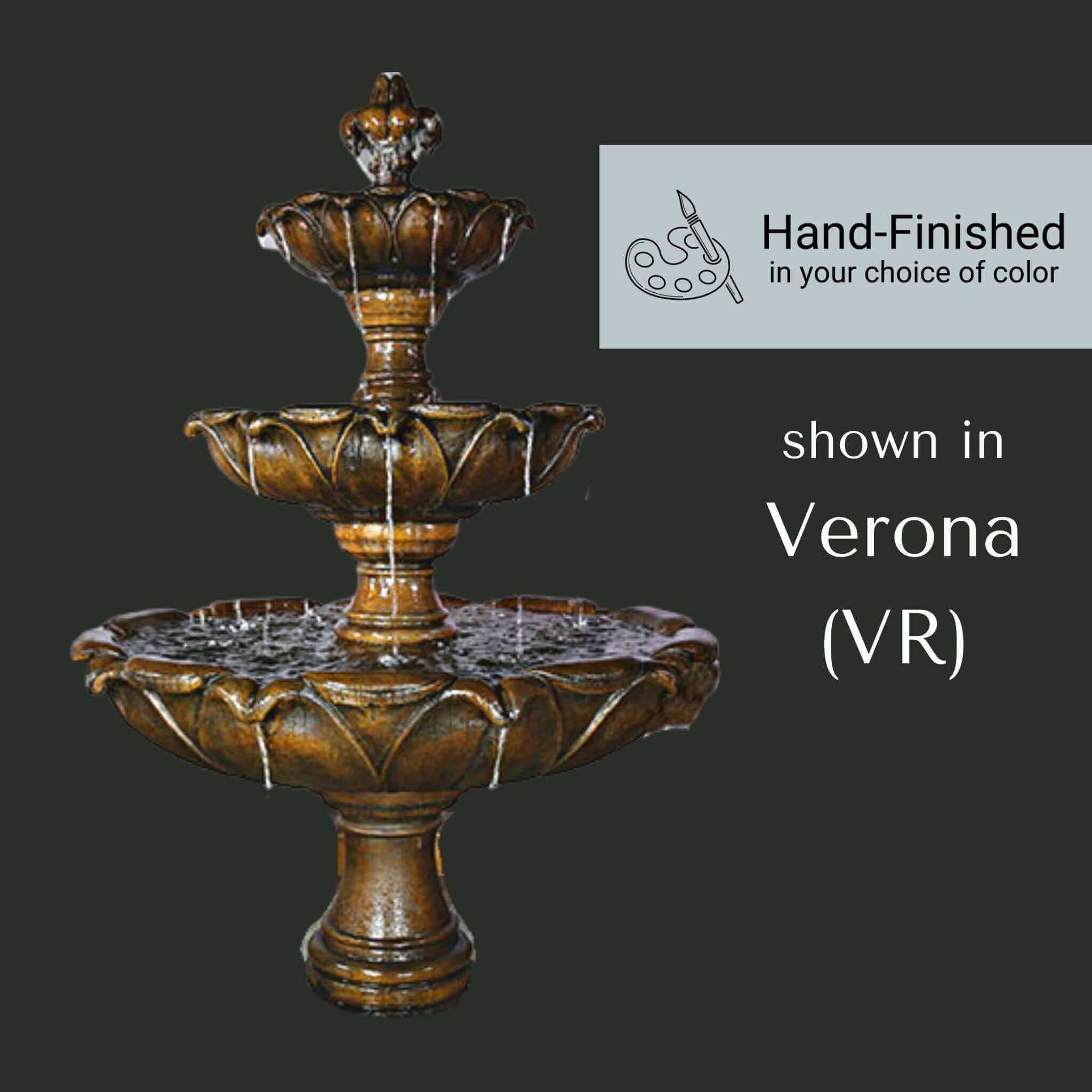 Gardenia 3-Tier Concrete Fountain - Giannini #1213