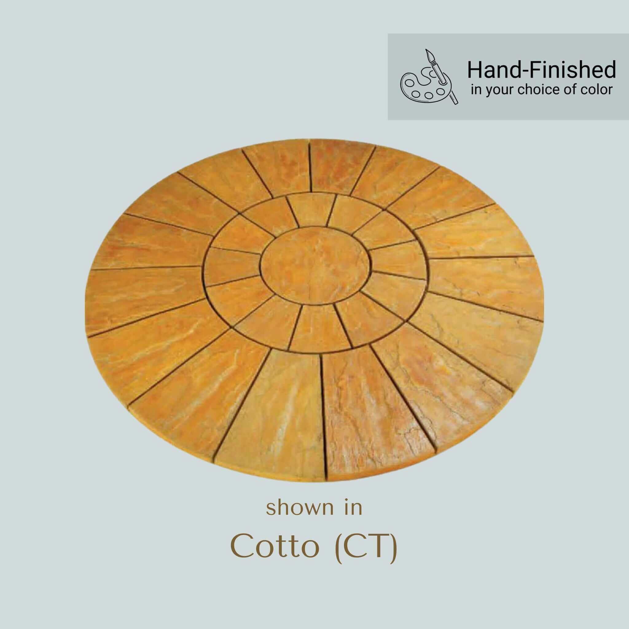 Round Slate Style Concrete Foundation for Fountain 70" - Giannini #904