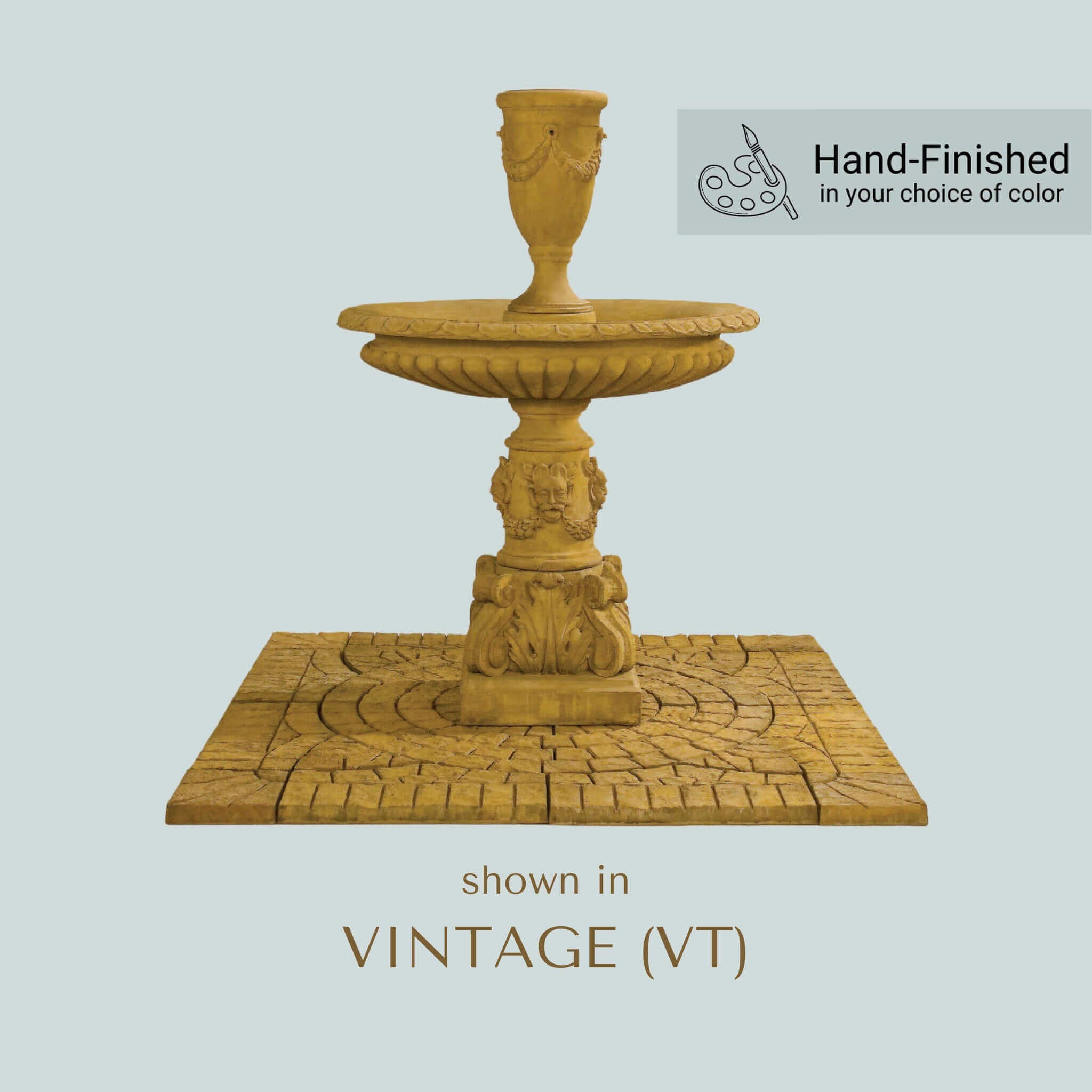 Square Cobblestone Concrete Foundation for Fountain 67" - Giannini #901