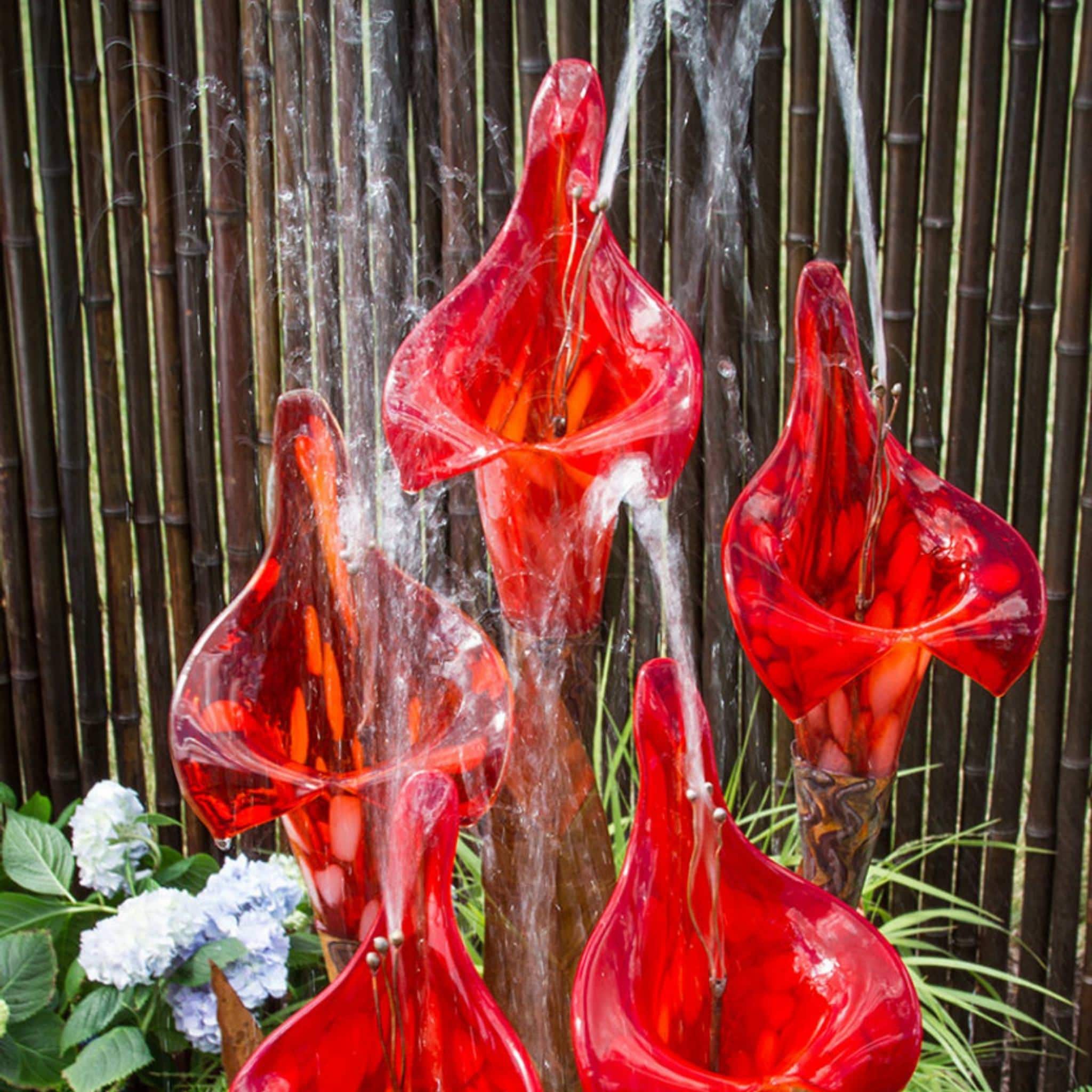 Red Iris Copper & Glass Fountain Kit - Blue Thumb