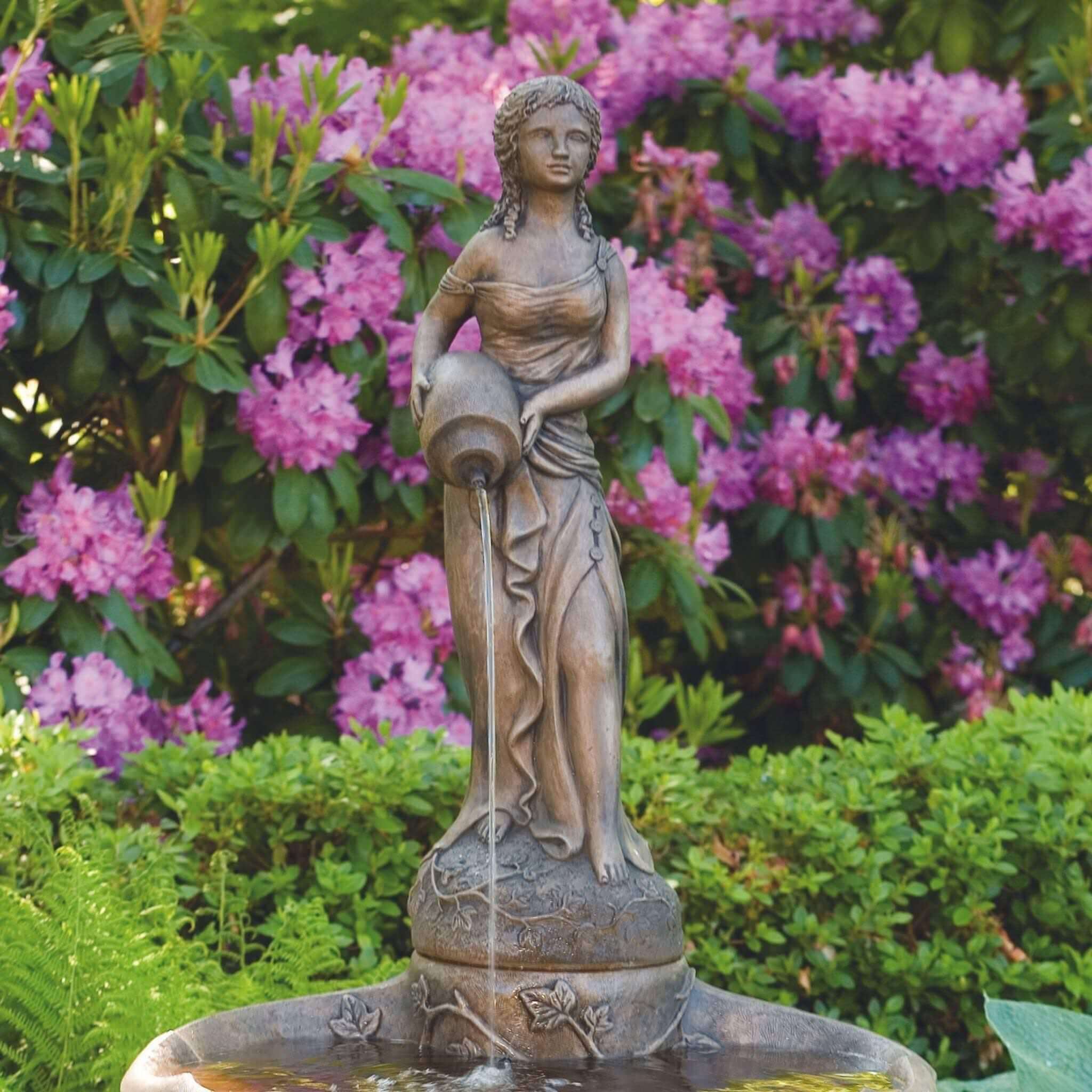 Girl Holding Jug 2-Tier Fountain (Large) - Massarellis #3445
