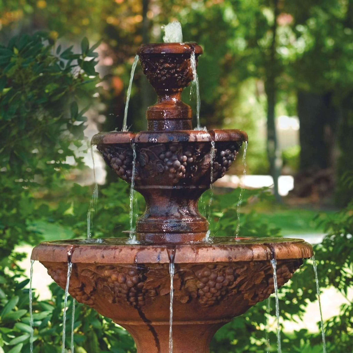 Sonoma 4-Tier Concrete Fountain - Massarellis #3537