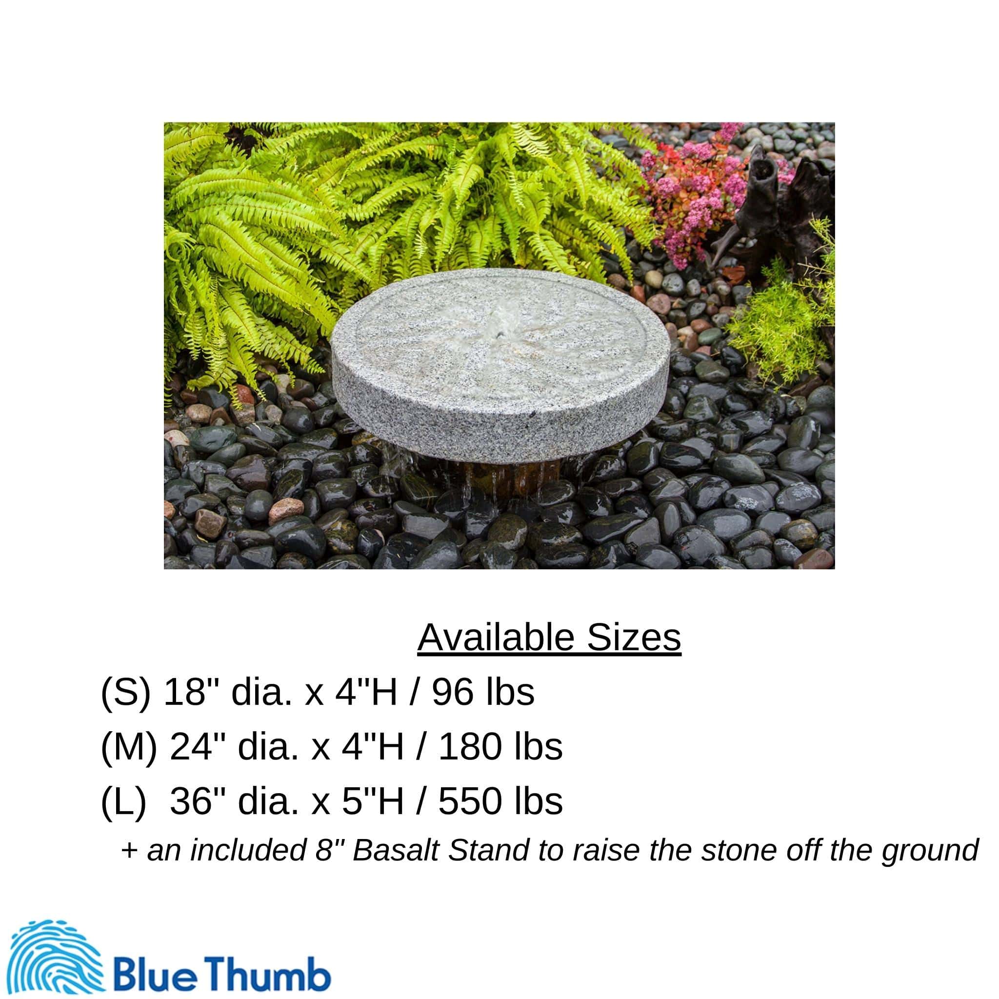 Granite Millstone "Angled" Fountain - Complete Kit - Blue Thumb
