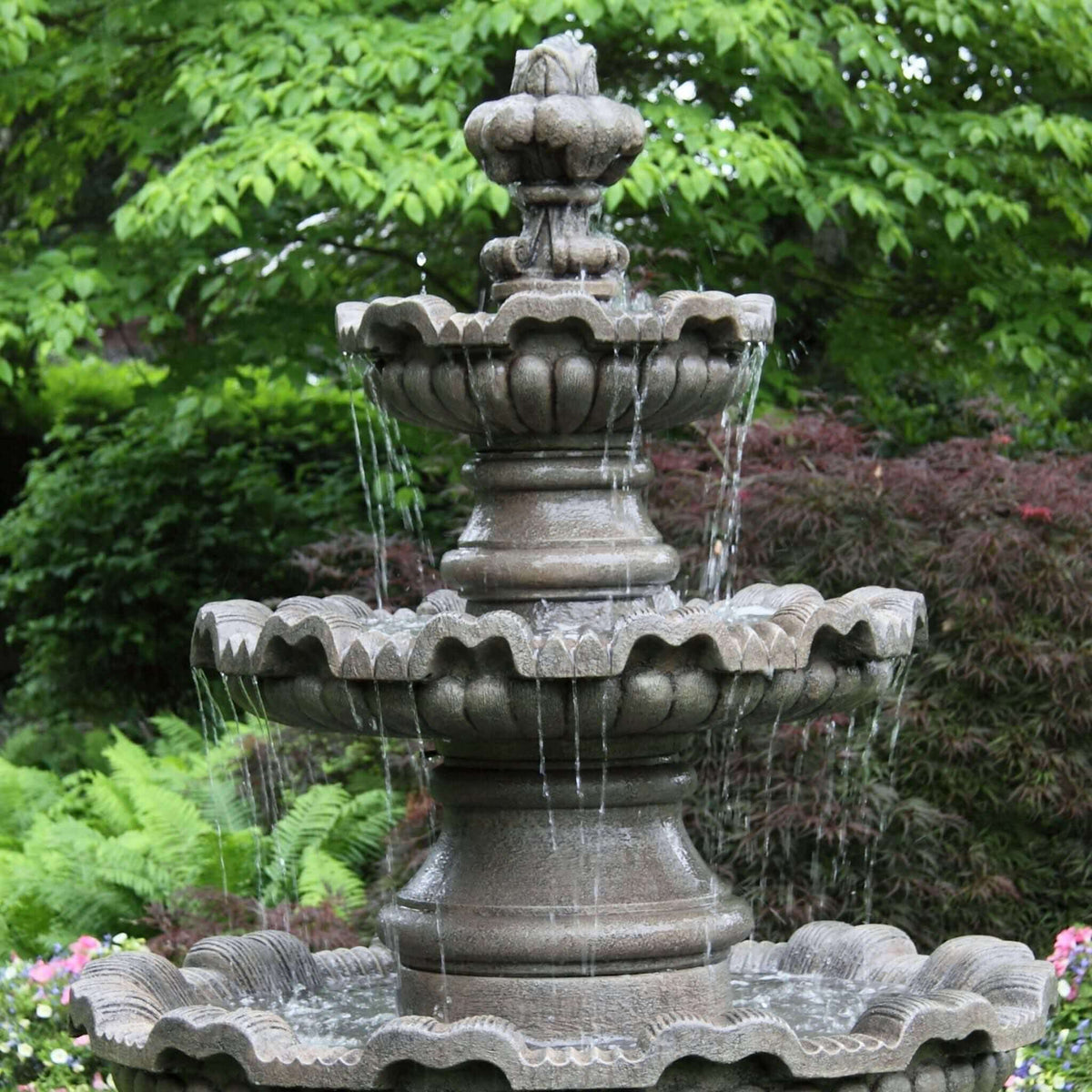 Renault 3-Tier Concrete Fountain - Massarellis #3852