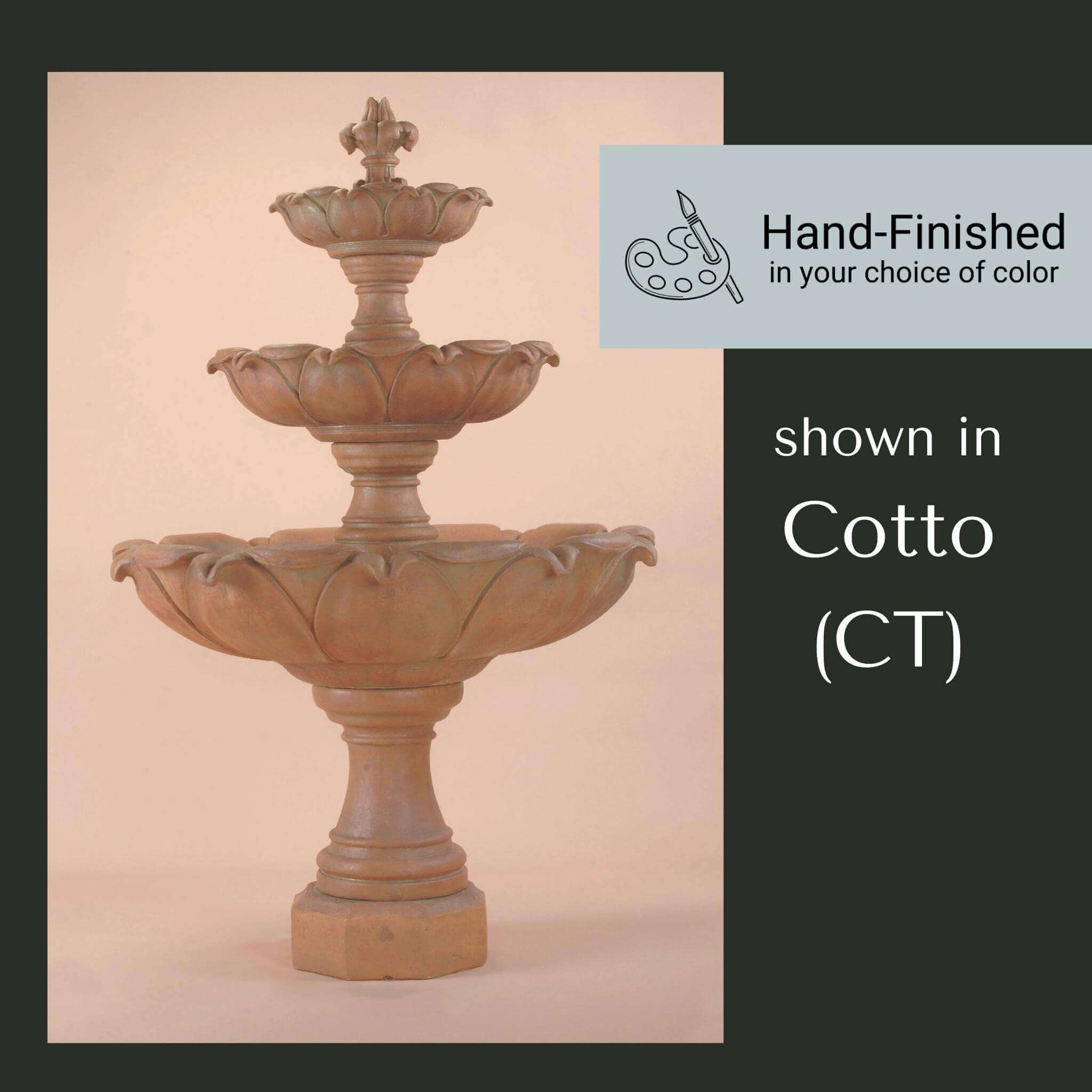 Gardenia 3-Tier Concrete Fountain - Giannini #1213