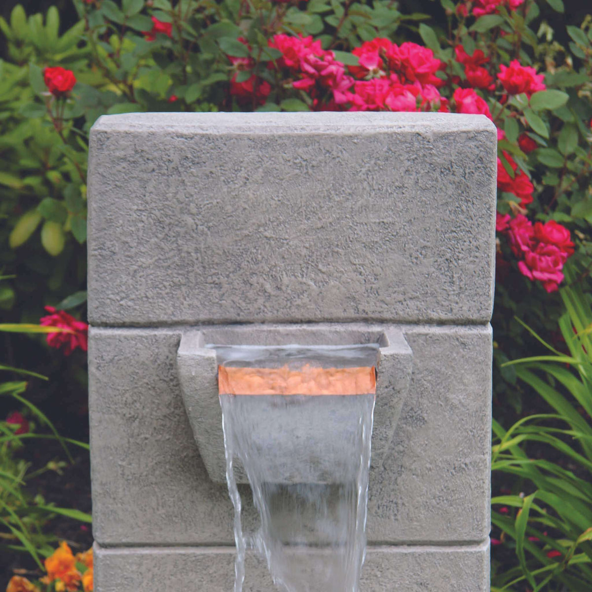 Anaconda Concrete Block Fountain w/ Lights - Massarellis #3529