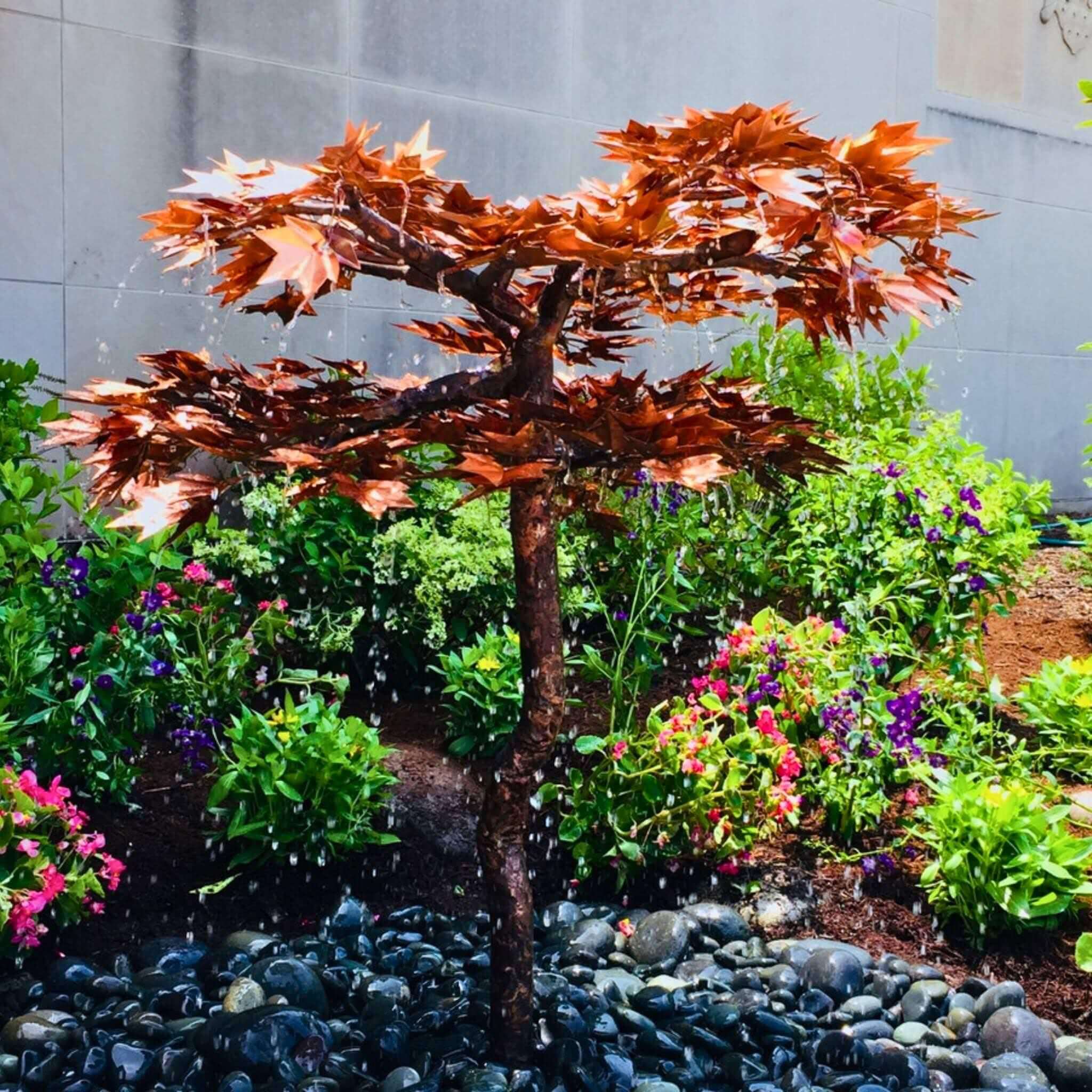 Japanese Maple Tree Copper Fountain Kit - Blue Thumb