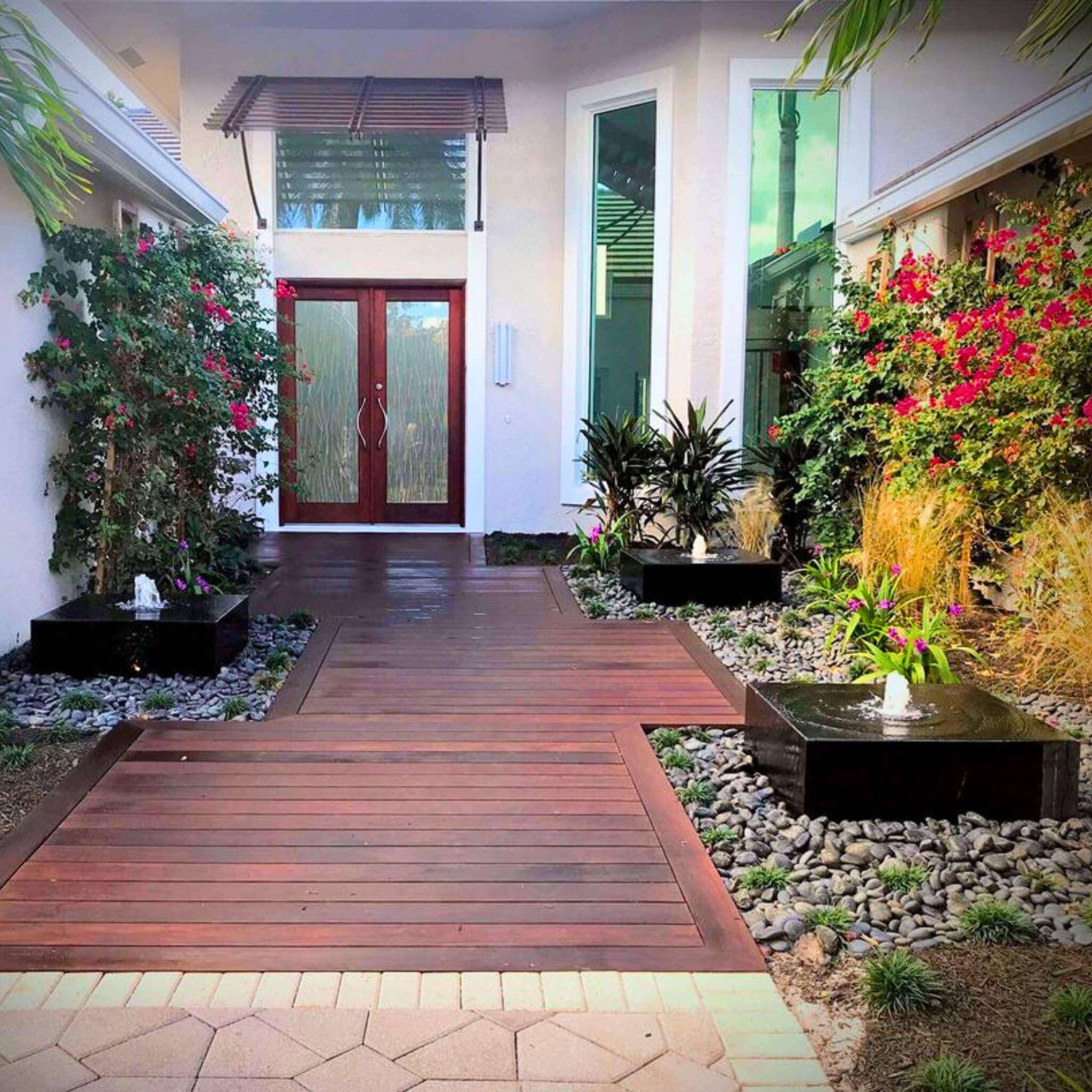 Black Basalt Cuboid "Heiho" Fountain - Complete Kit - Blue Thumb