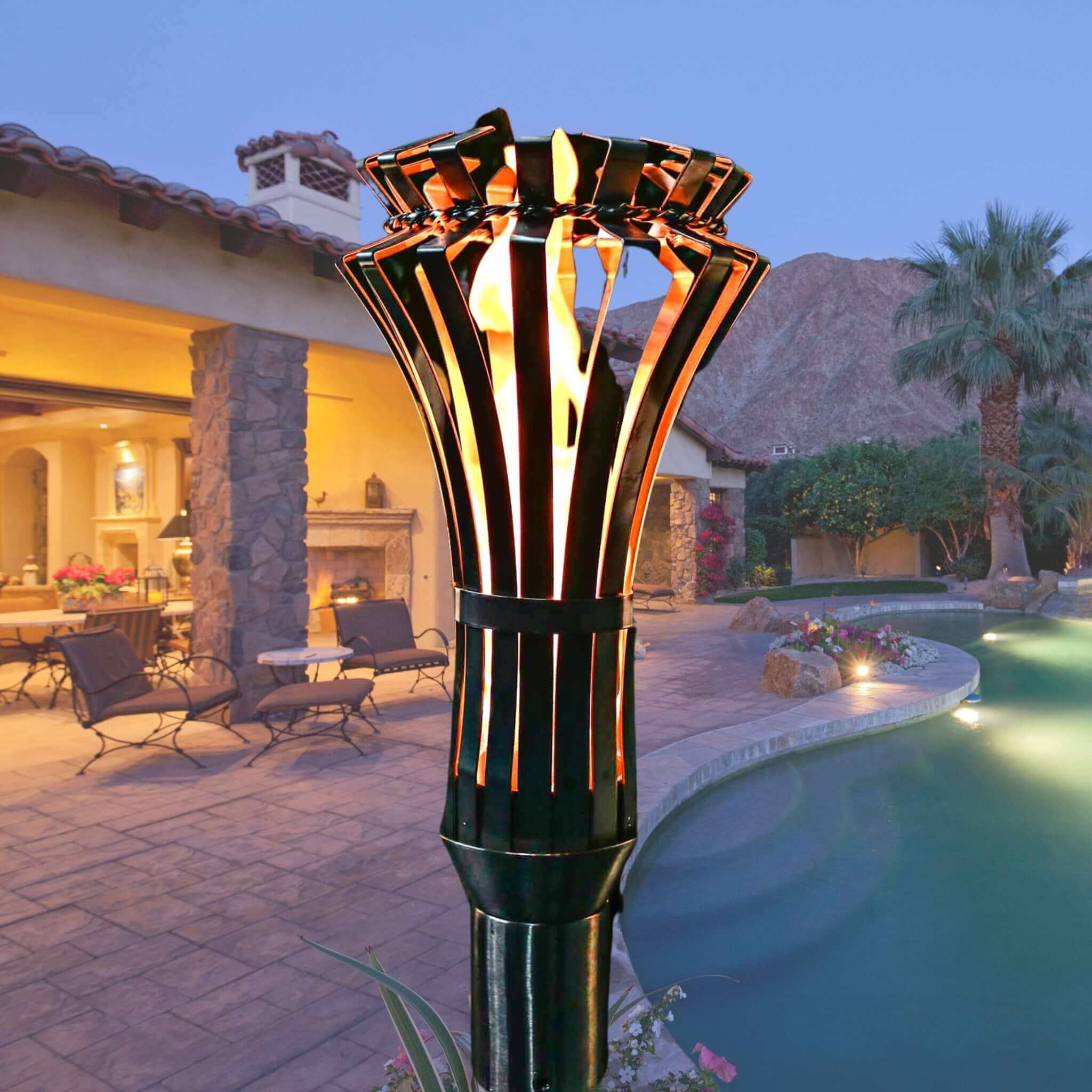 Gothic Fire Torch COMPLETE KIT - Stainless Steel - The Outdoor Plus