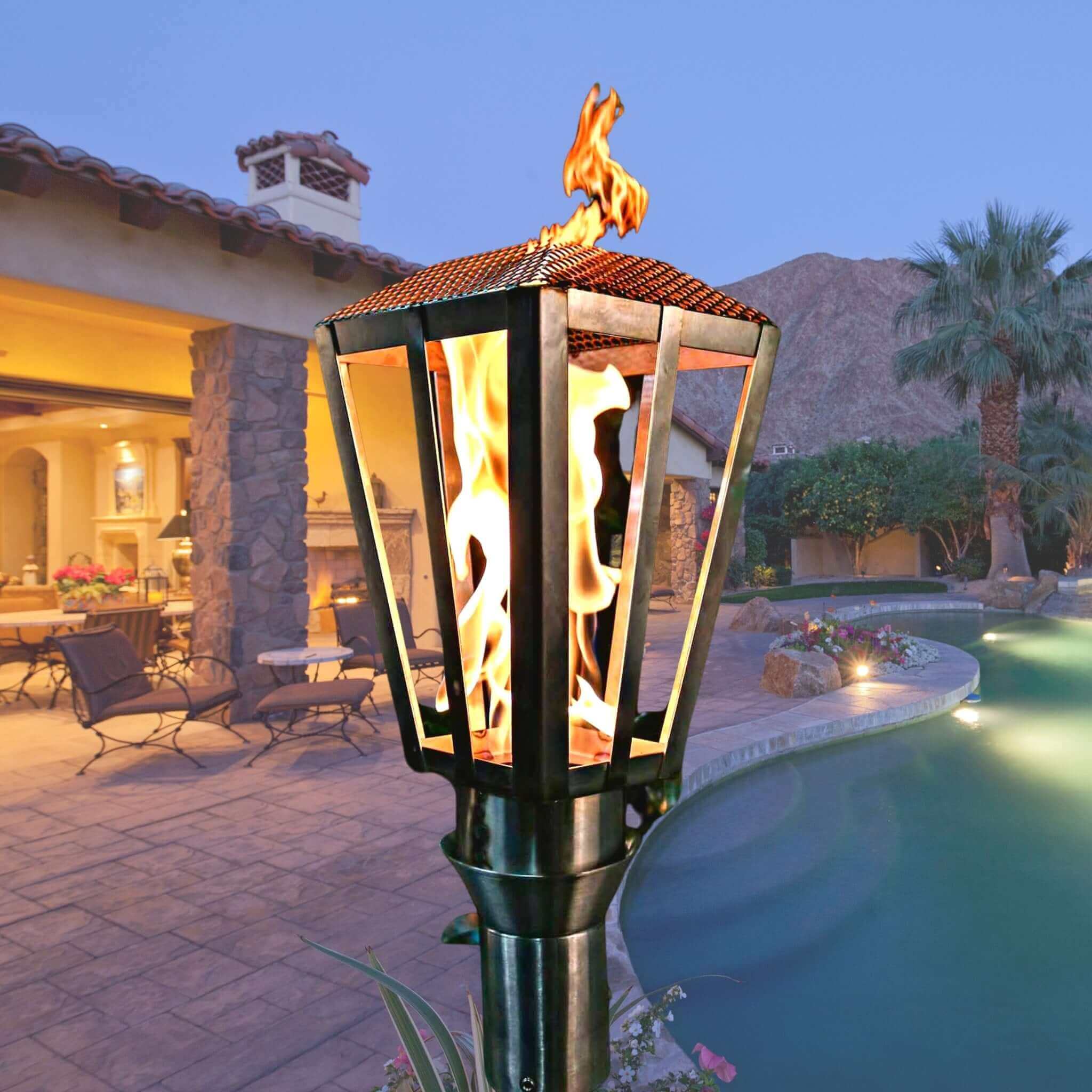 Lantern Fire Torch COMPLETE KIT - Stainless Steel - The Outdoor Plus