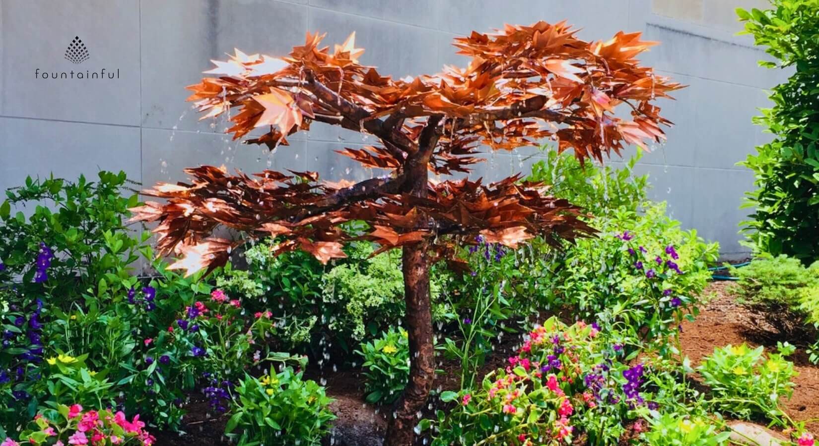 copper tree water fountains by blue thumb