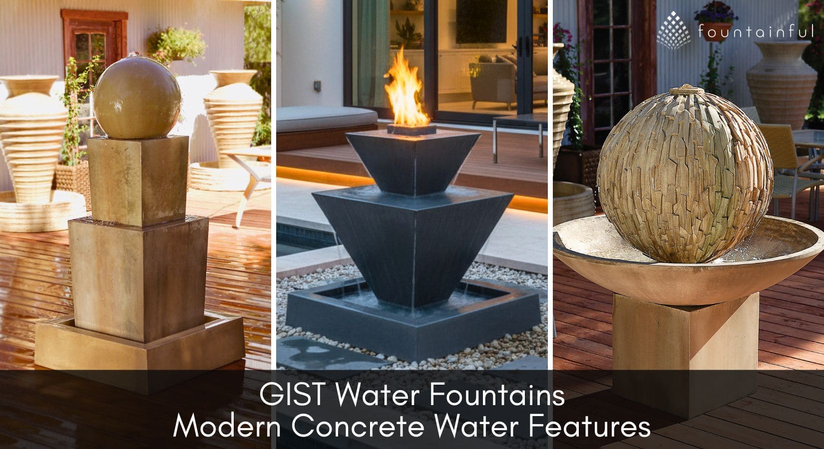 GIST Modern Concrete Fountains from Fountainful