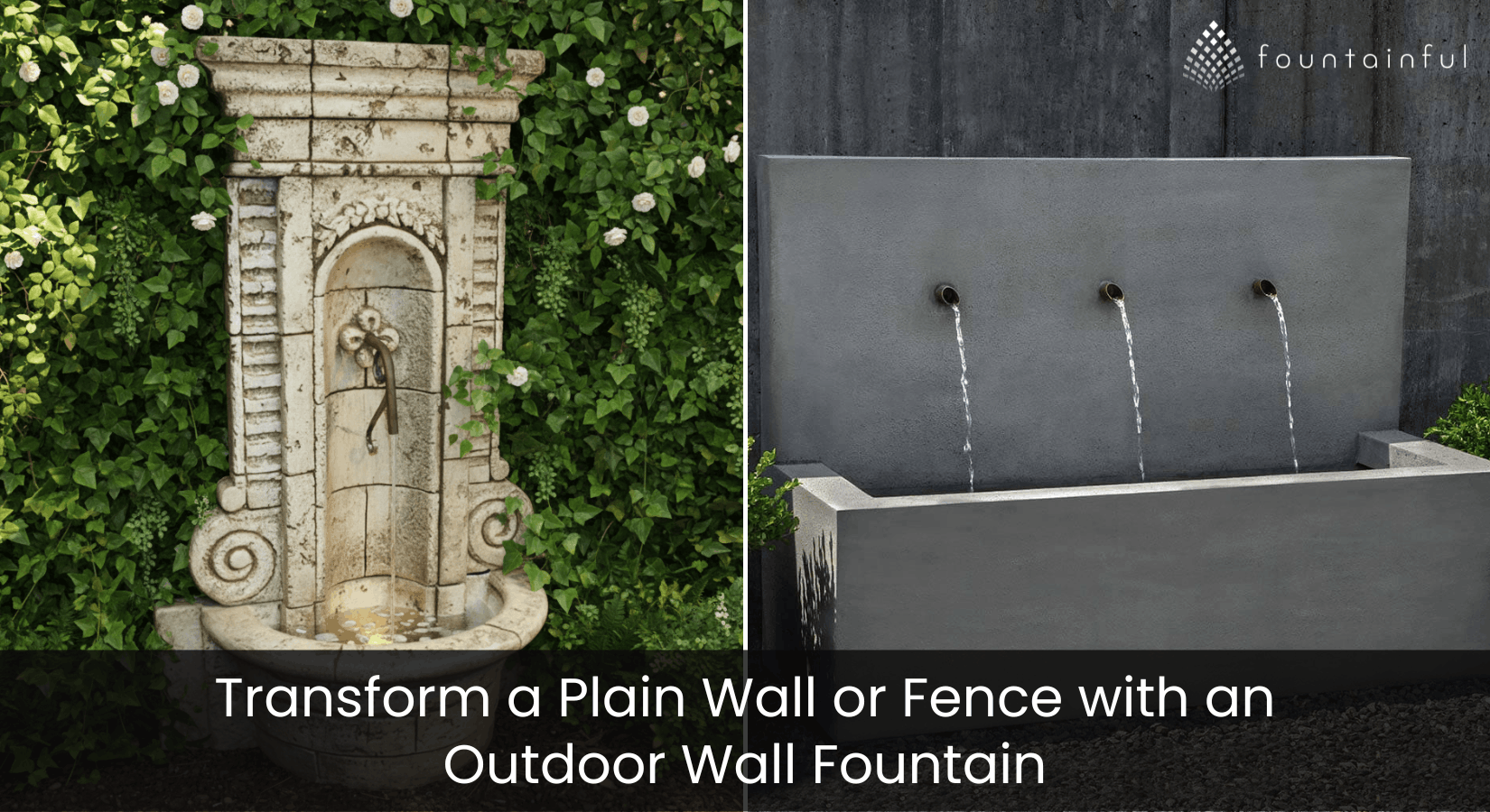 Concrete Wall Fountains for Outdoor Spaces