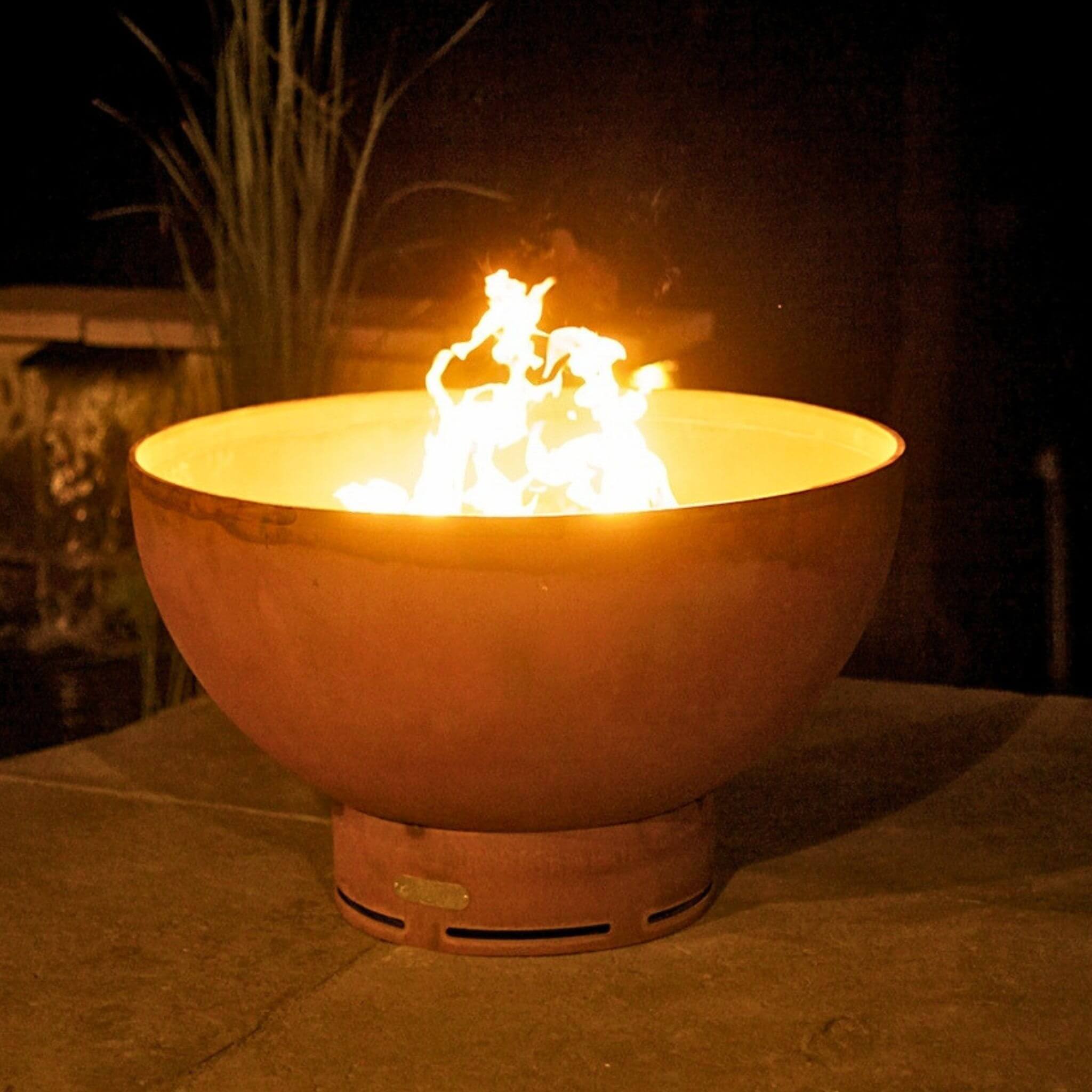 "Crater" Gas Fire Pit in Steel - Fire Pit Art