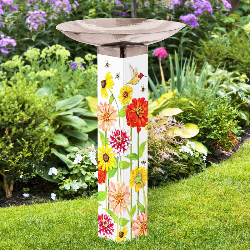 "Birds and Bees" Bird Bath w/Stainless Steel Bowl | Studio M