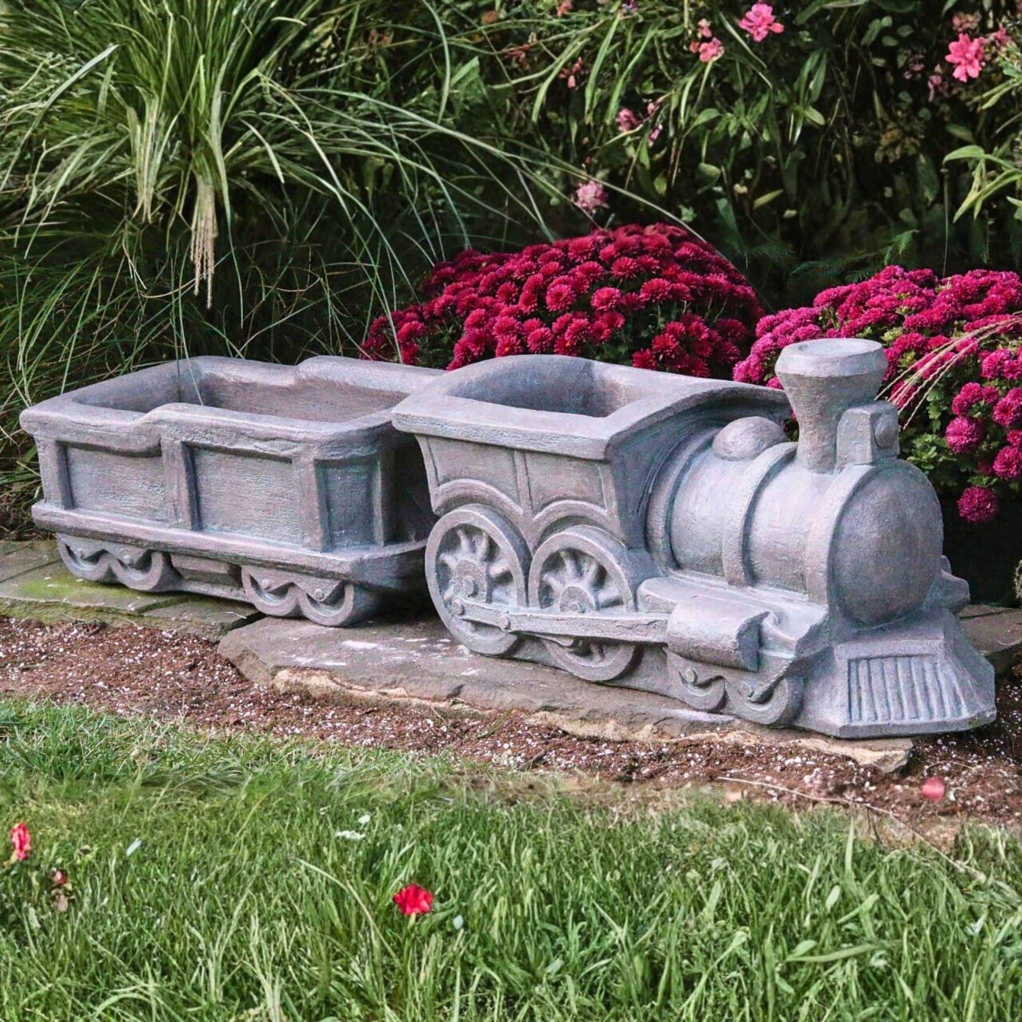 Choo Choo Train Set Concrete Planters - Massarellis