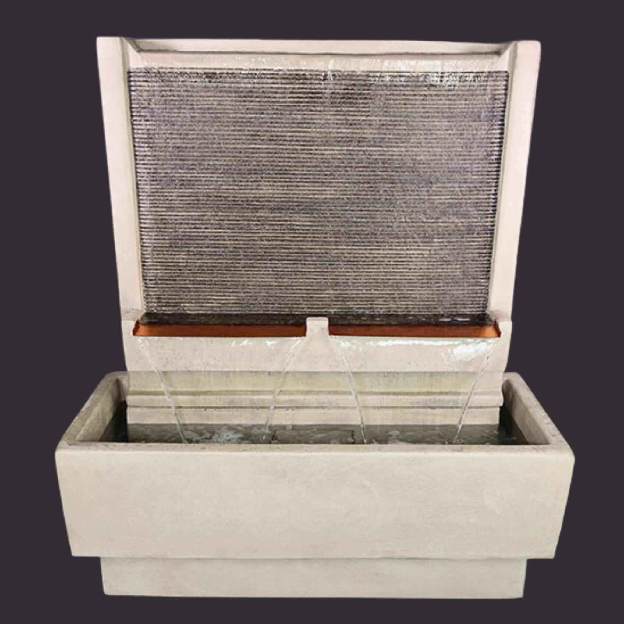 Double Brentwood Concrete Wall Fountain - Giannini #1771