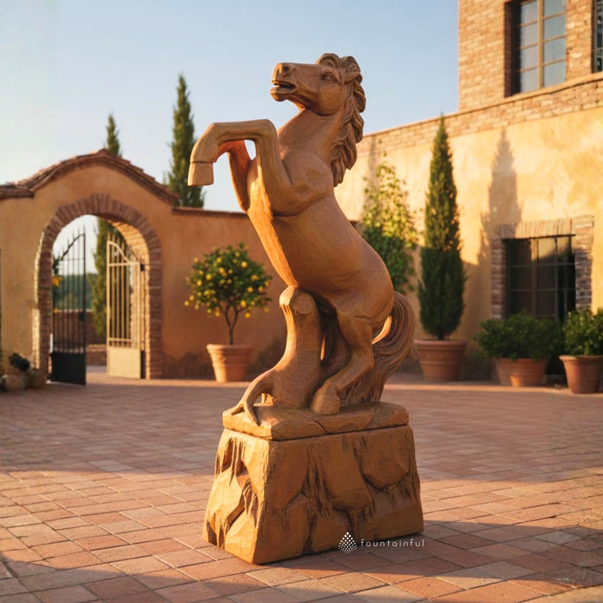 Horse Concrete Garden Statue - Giannini #8007