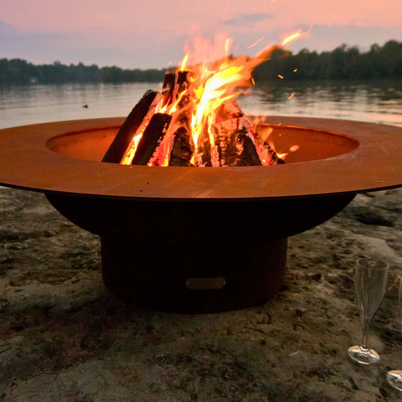 "Magnum" Gas Fire Pit in Steel - Fire Pit Art