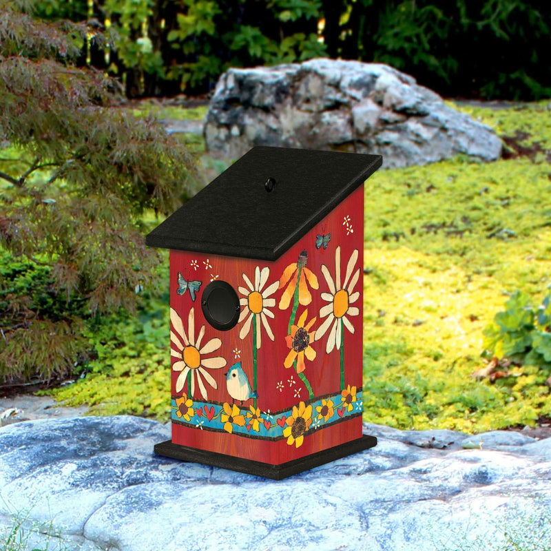 "Daisies and Sunflowers" Birdhouse - Ground/Hangable | Studio M