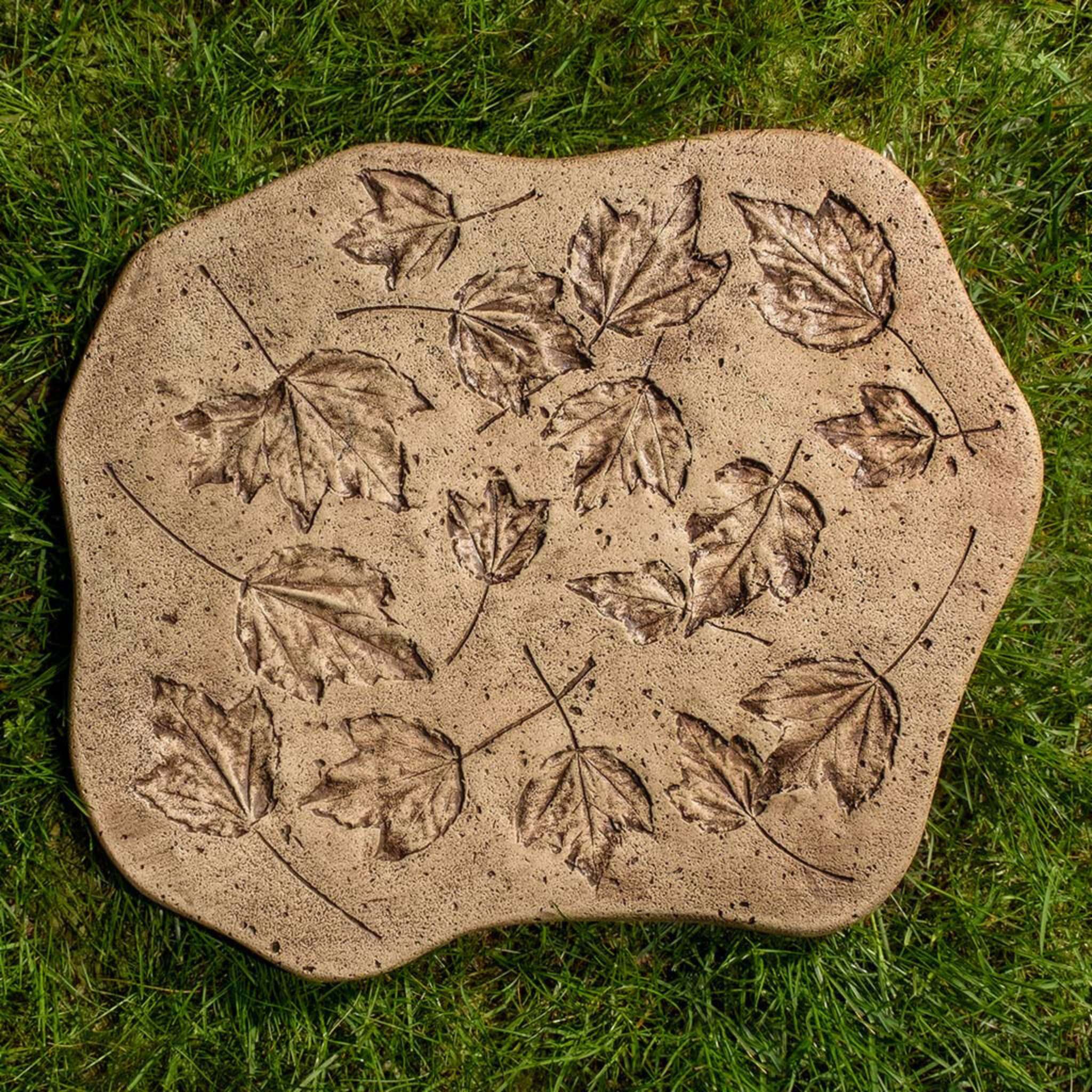 Autumn Leaves Concrete Stepping Stone - Campania #E133