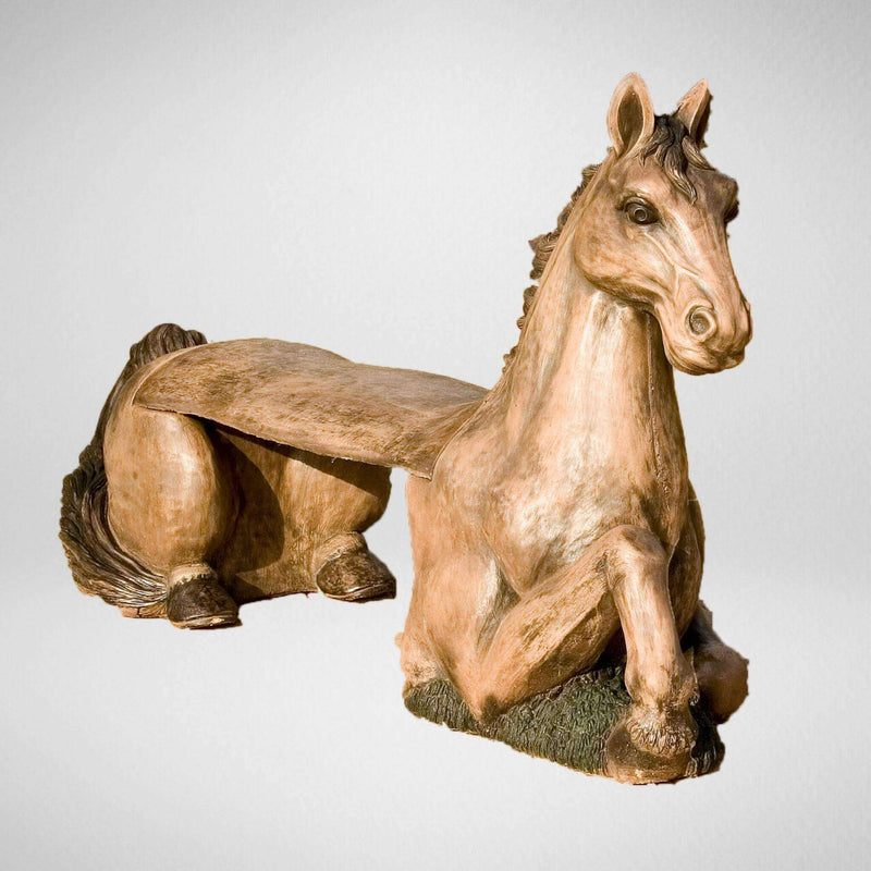 Horse Concrete Garden Bench - Phoenix Design Cast
