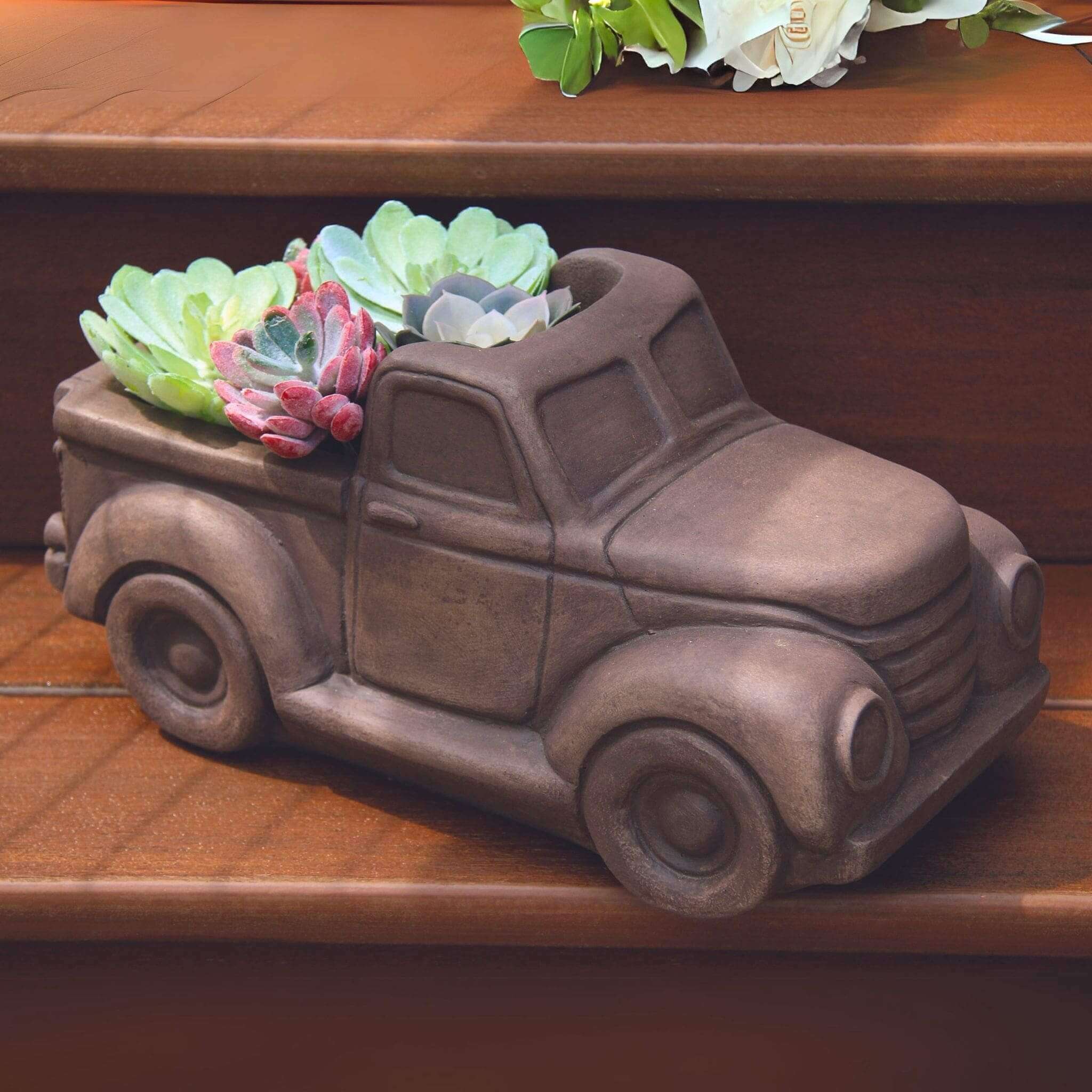 Pickup Truck Concrete Planter - Massarellis #6353