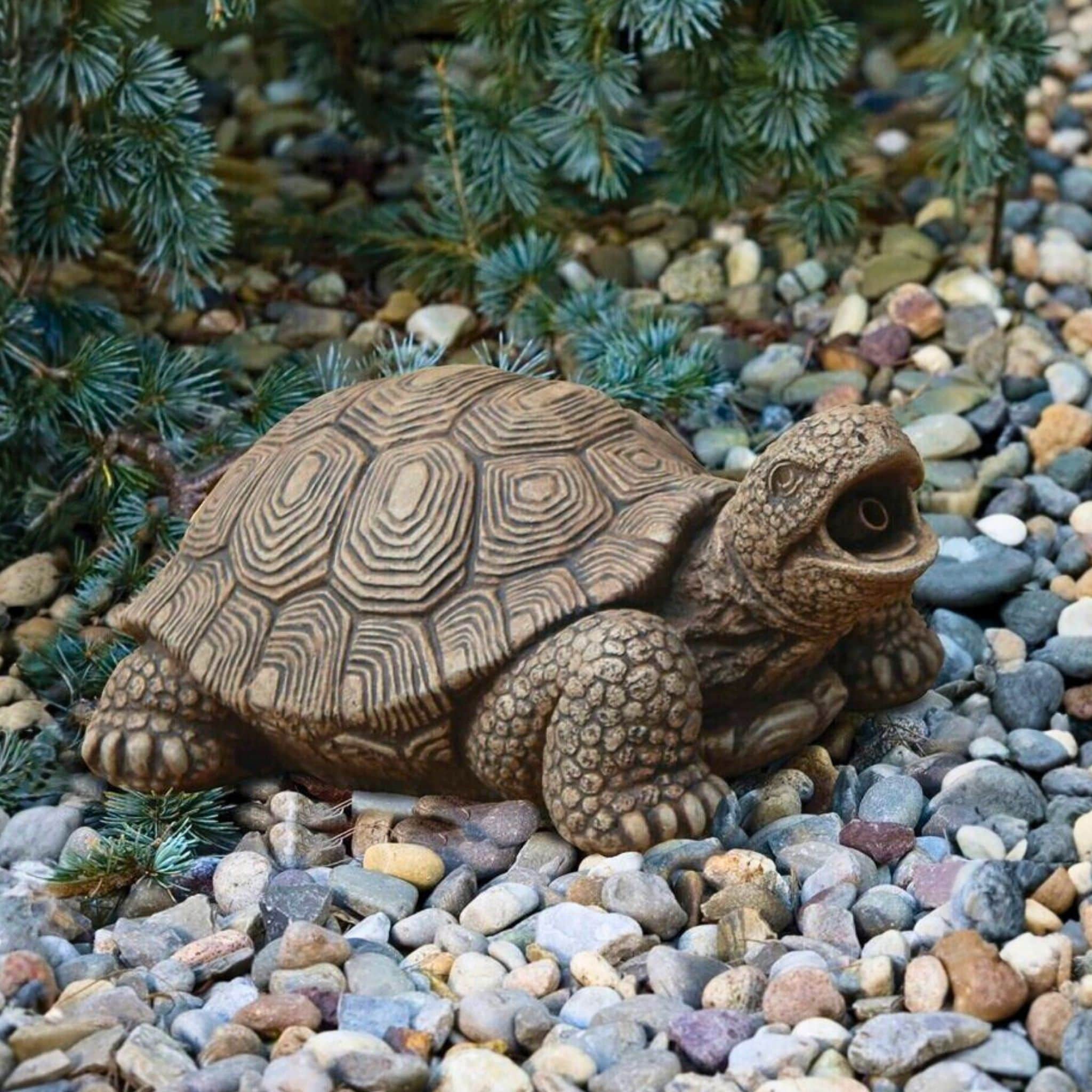 Turtle Plumbed Concrete Statue - Massarellis #2335
