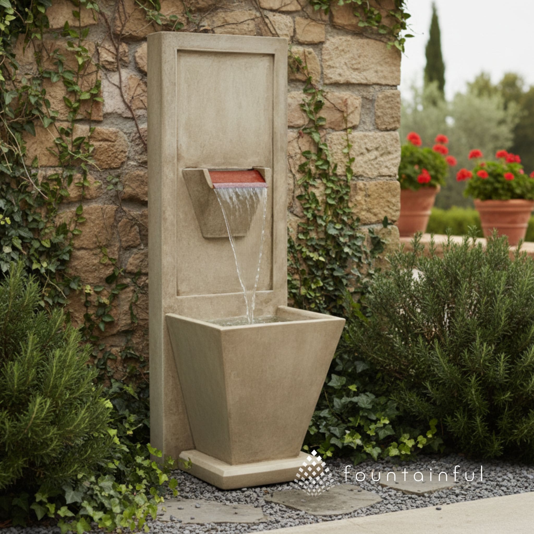 Malibu Concrete Wall Fountain - Fiore #296